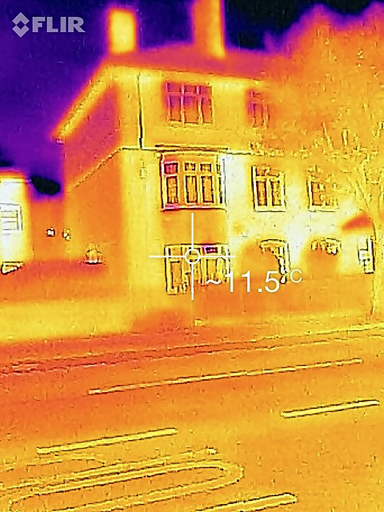 Thermal image of pre-1919 house  