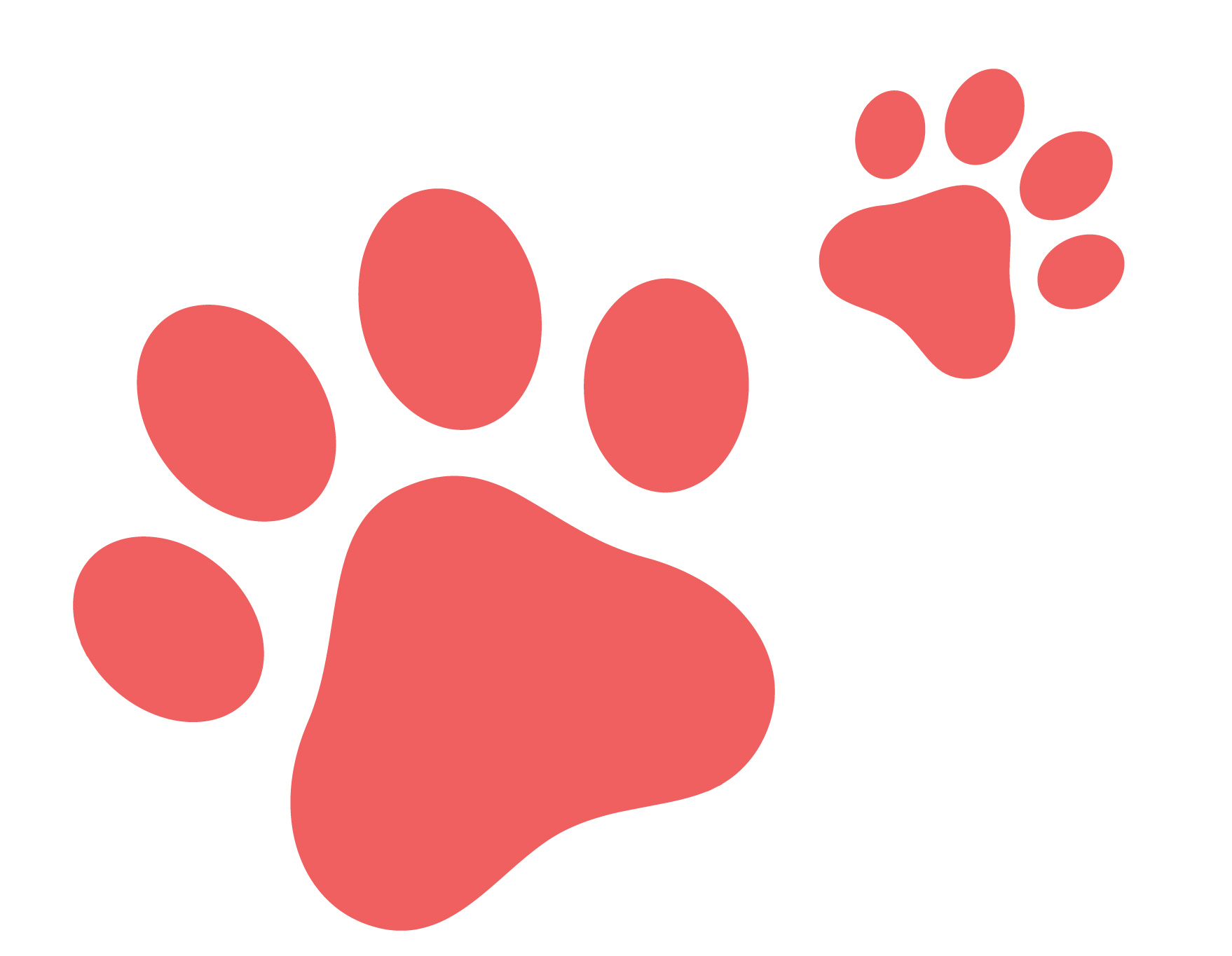 Two red paw prints