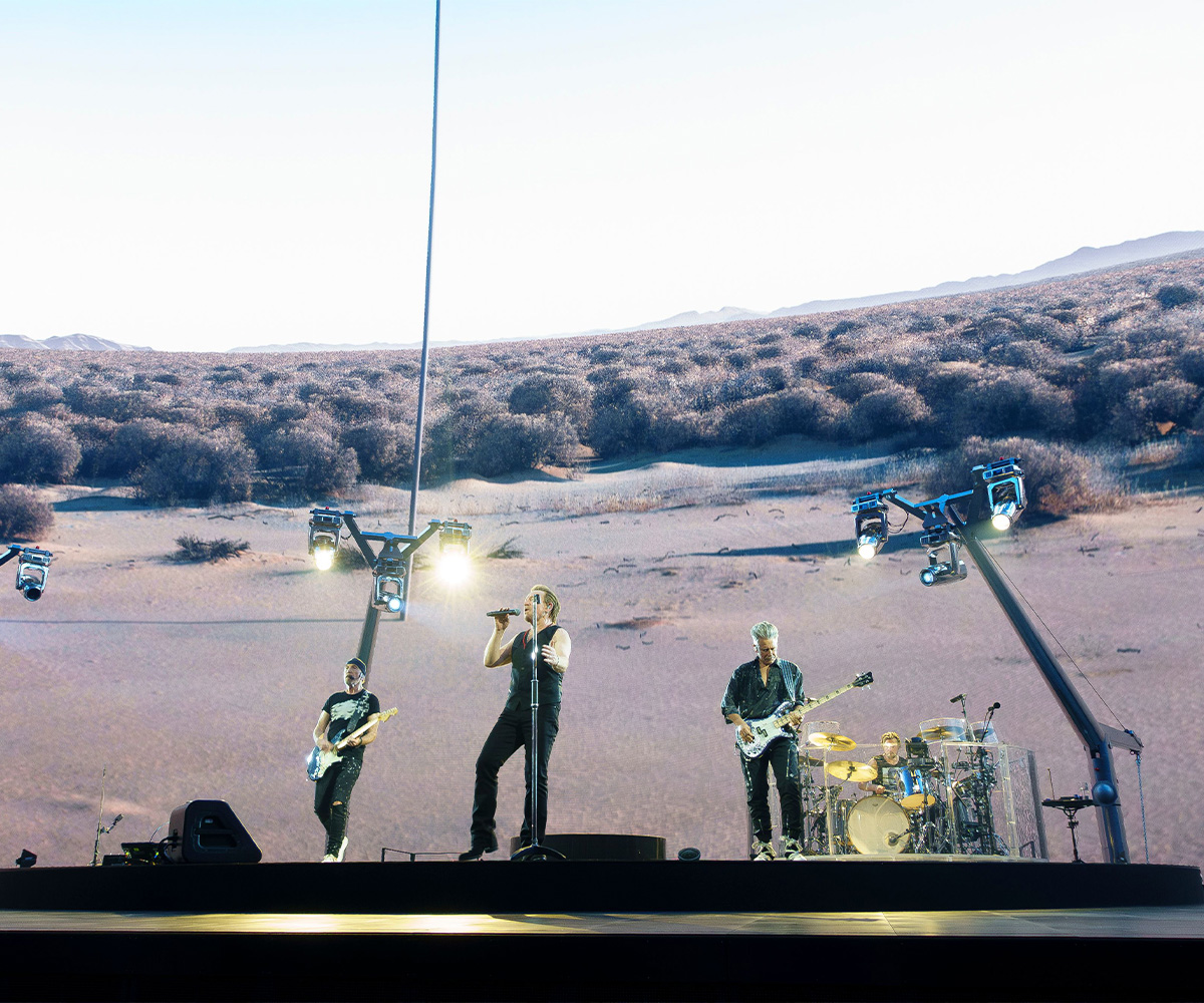 U2 performing at Las Vegas Sphere