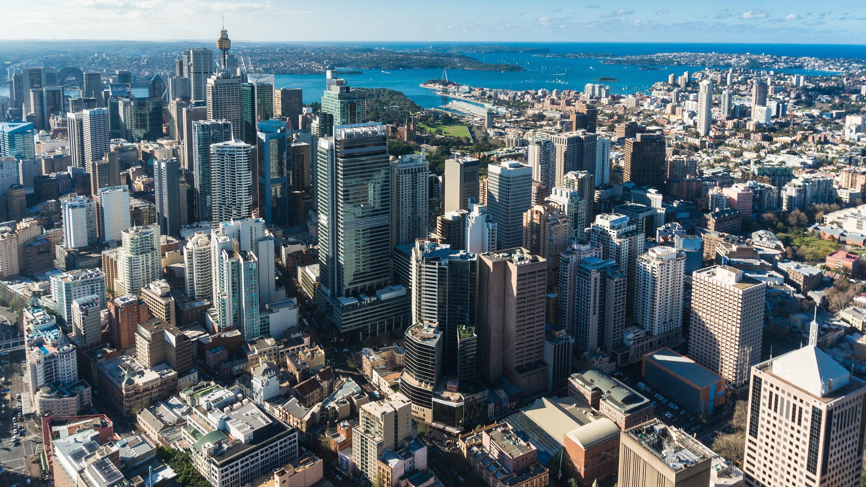 Aerial view of Sydney central business district