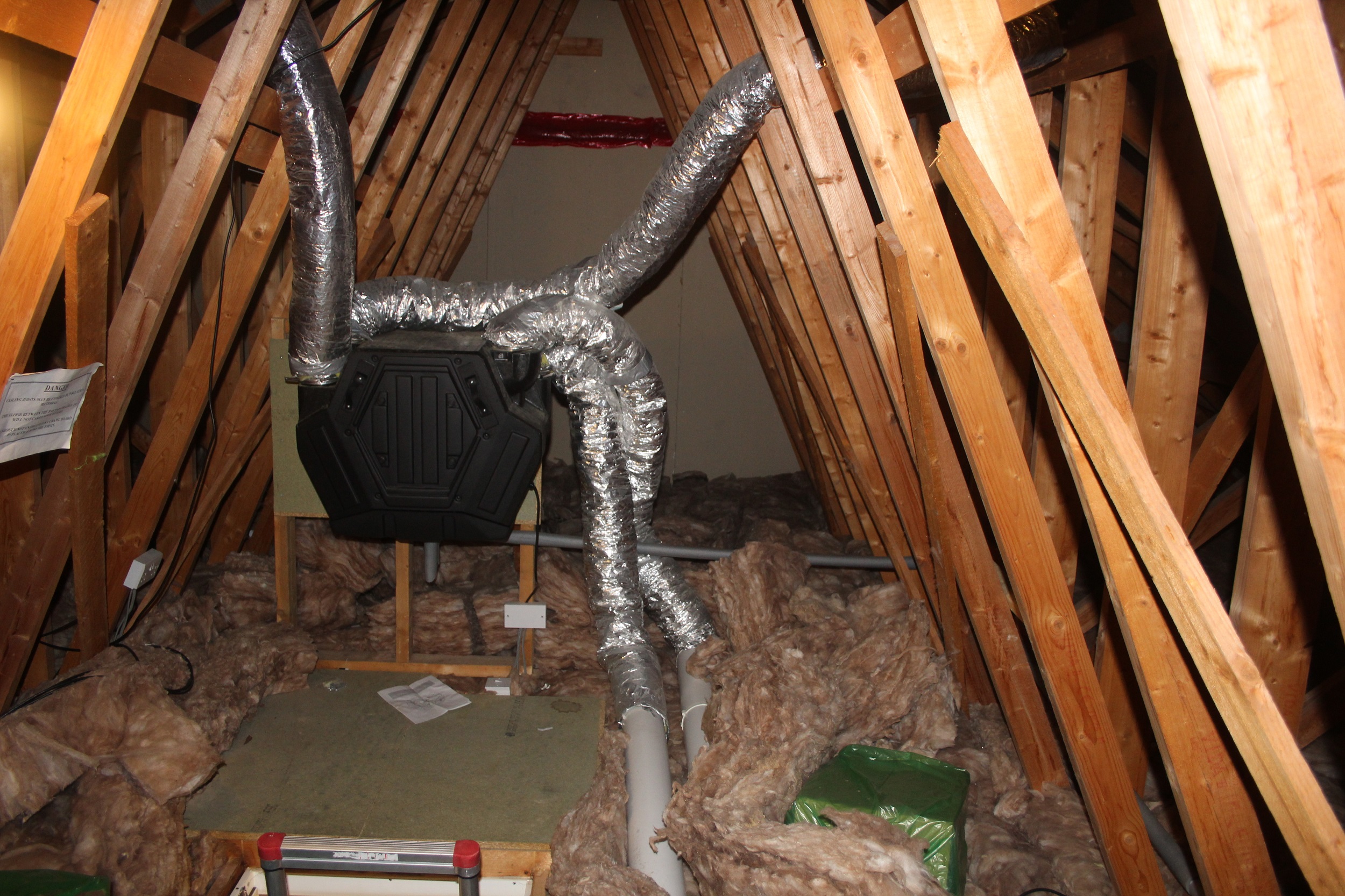 MHVR system and loft insulation