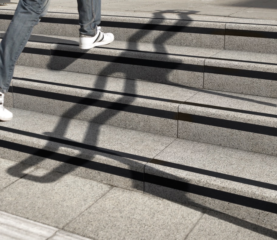 Stair nosing on external concrete stairs 