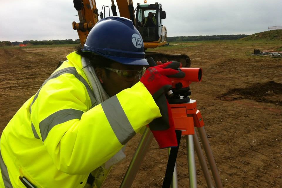 University of Westminster student  working on site at Constructionarium