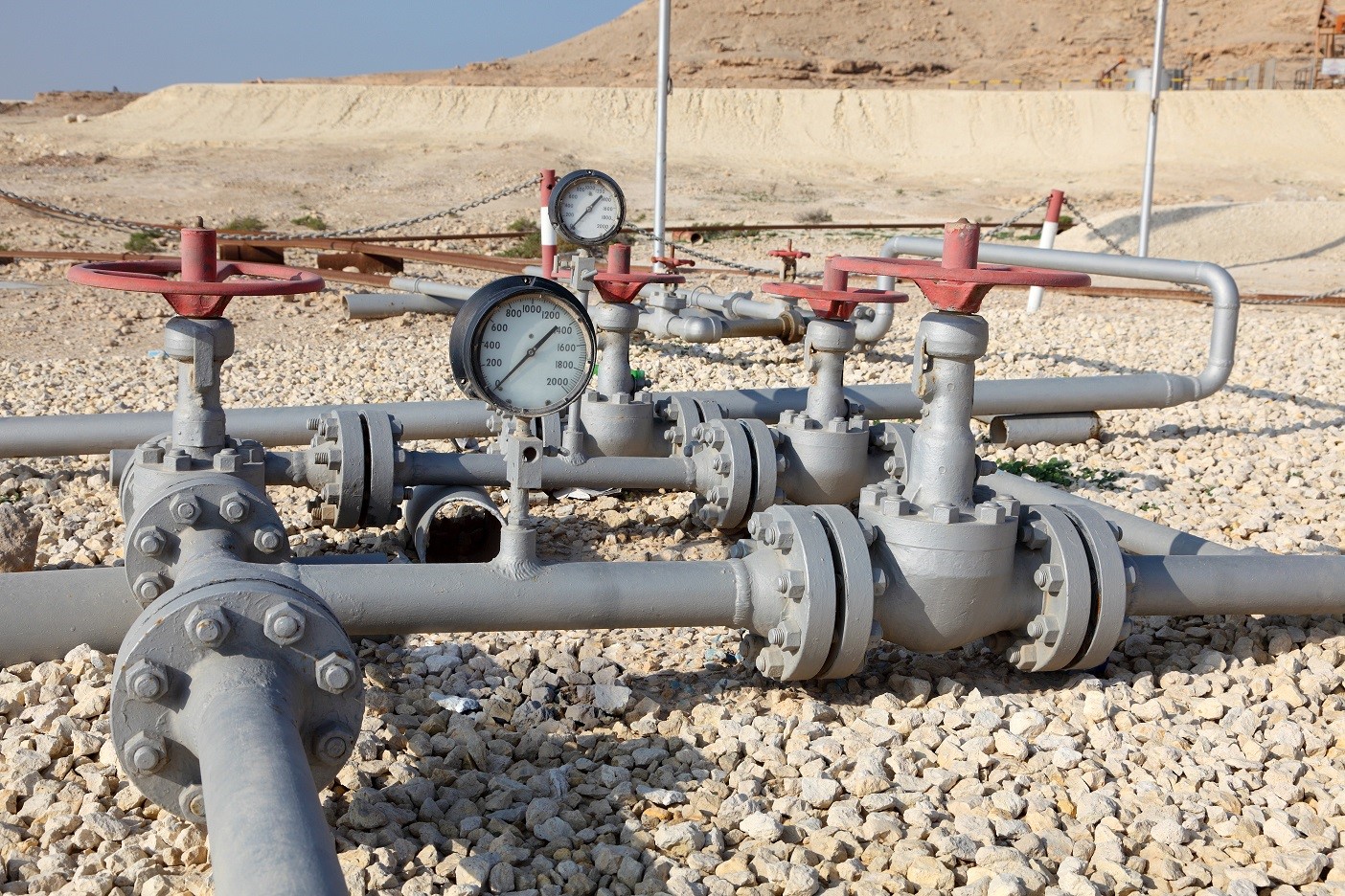 Oil pipes in Bahrain, Middle East