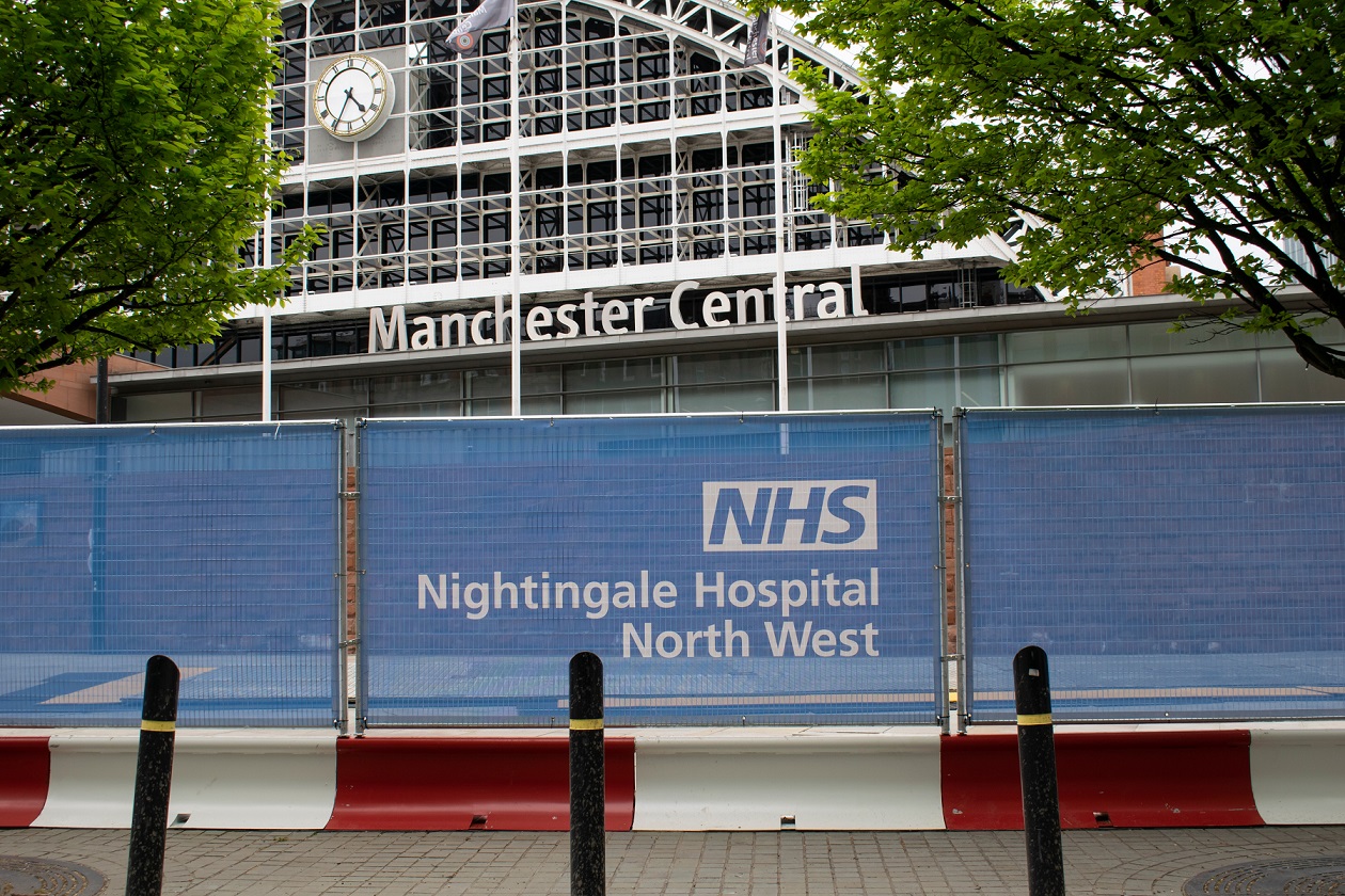 Nightingale Hospital North West for coronavirus patients at Manchester Central convention centre