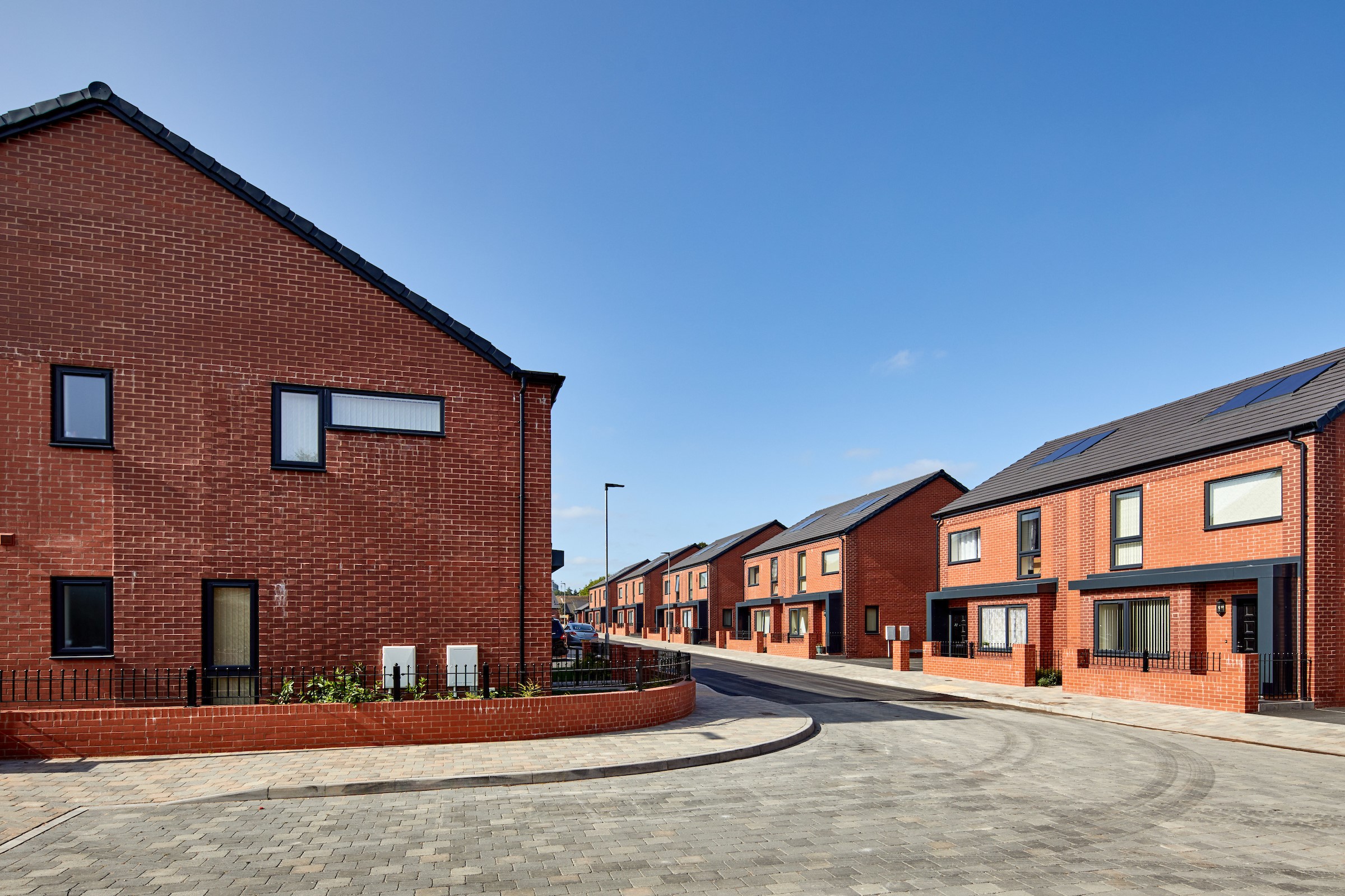 Photo of street of affordable homes in Heath Town, Birmingham