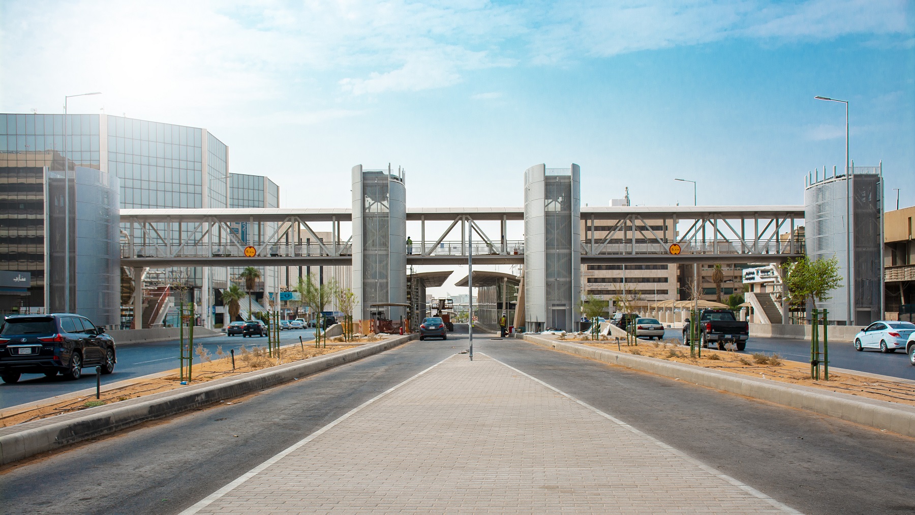 Pedestrian bridge, bus rapid transit project, Royal Commission for Riyadh City