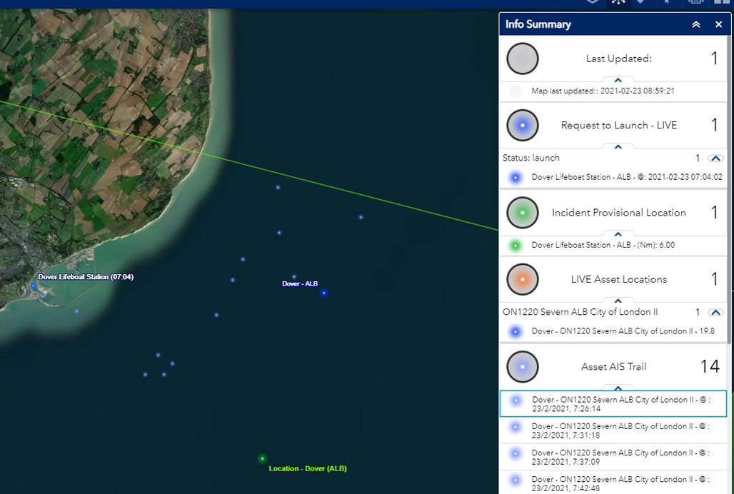 RNLI Interactive map screenshot shows boats out of service