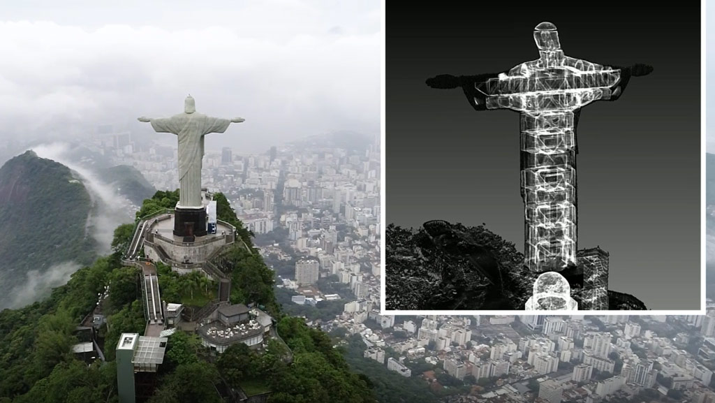 inside the Christ the Redeemer's narrow internal staircase