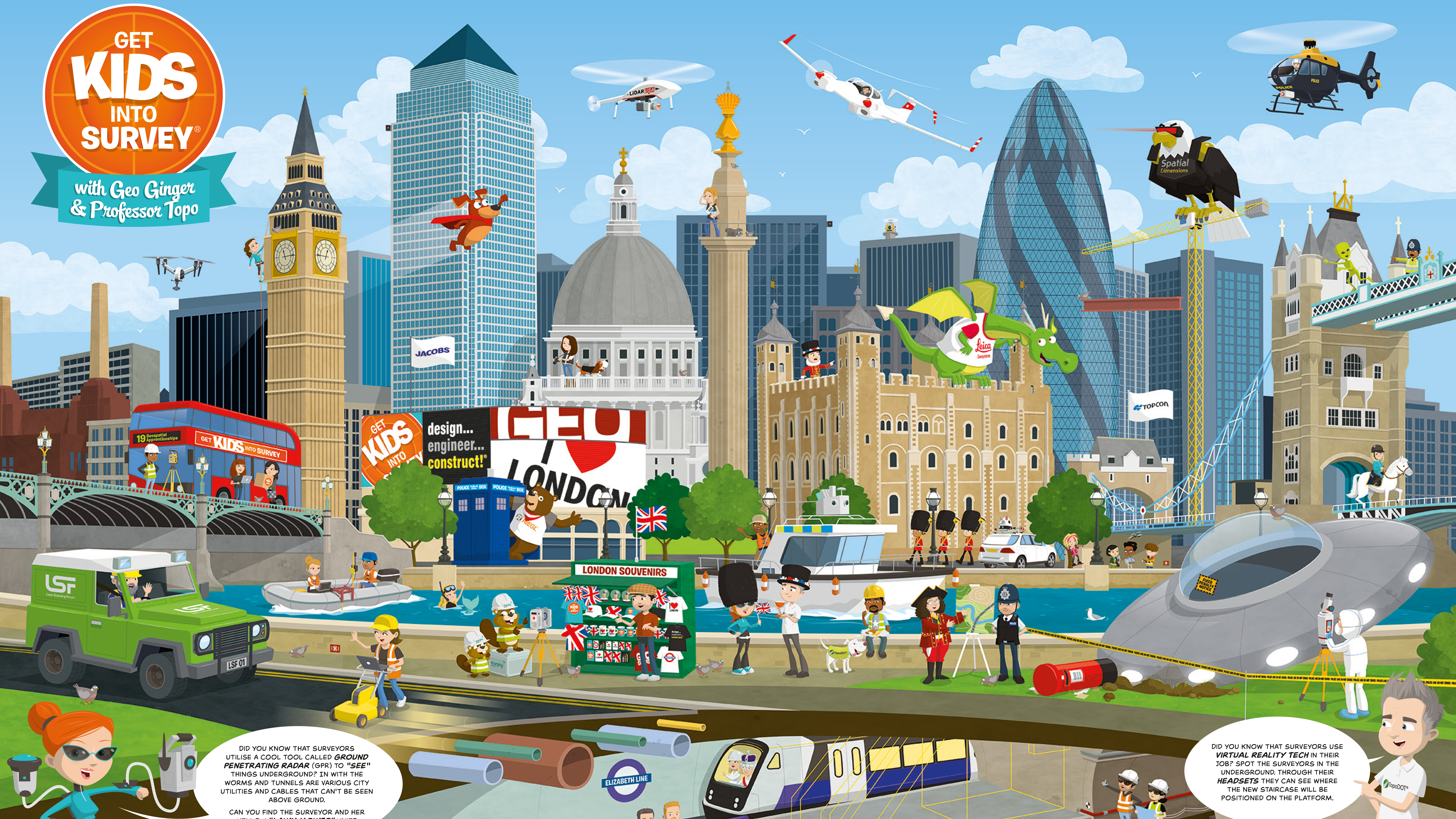 Get kids into survey London poster