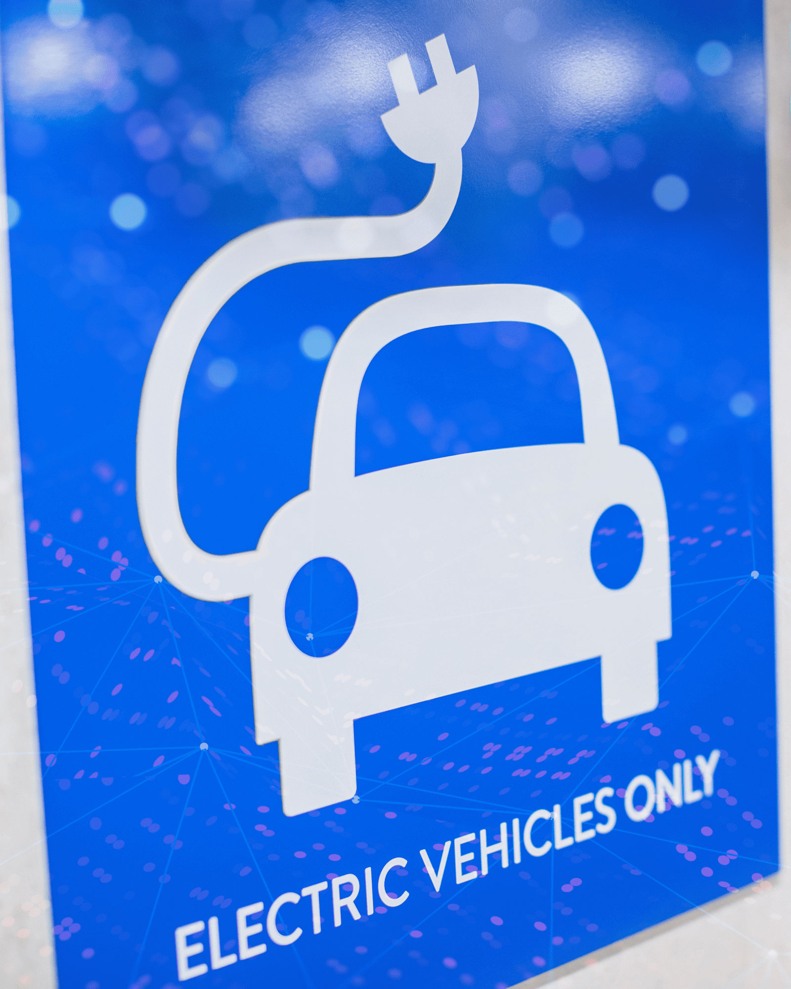 Electric vehicle charging point signage