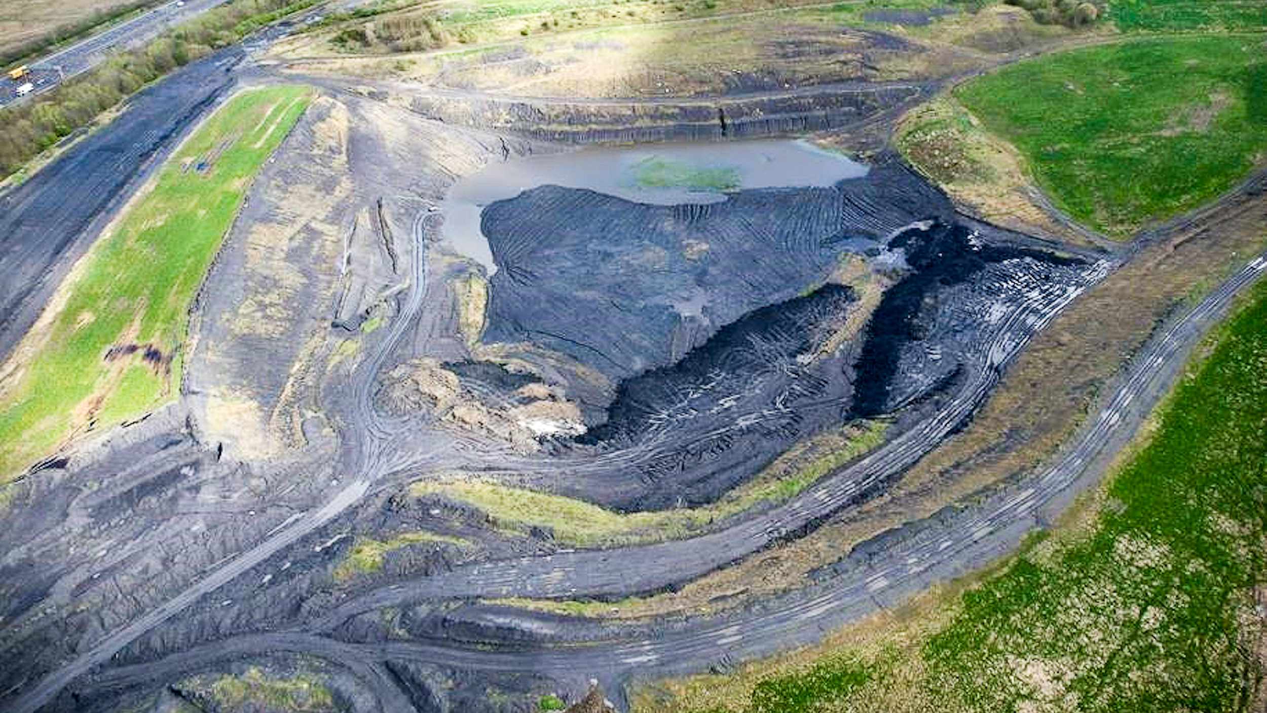 Aerial view Prince of Wales Colliery Pontefract