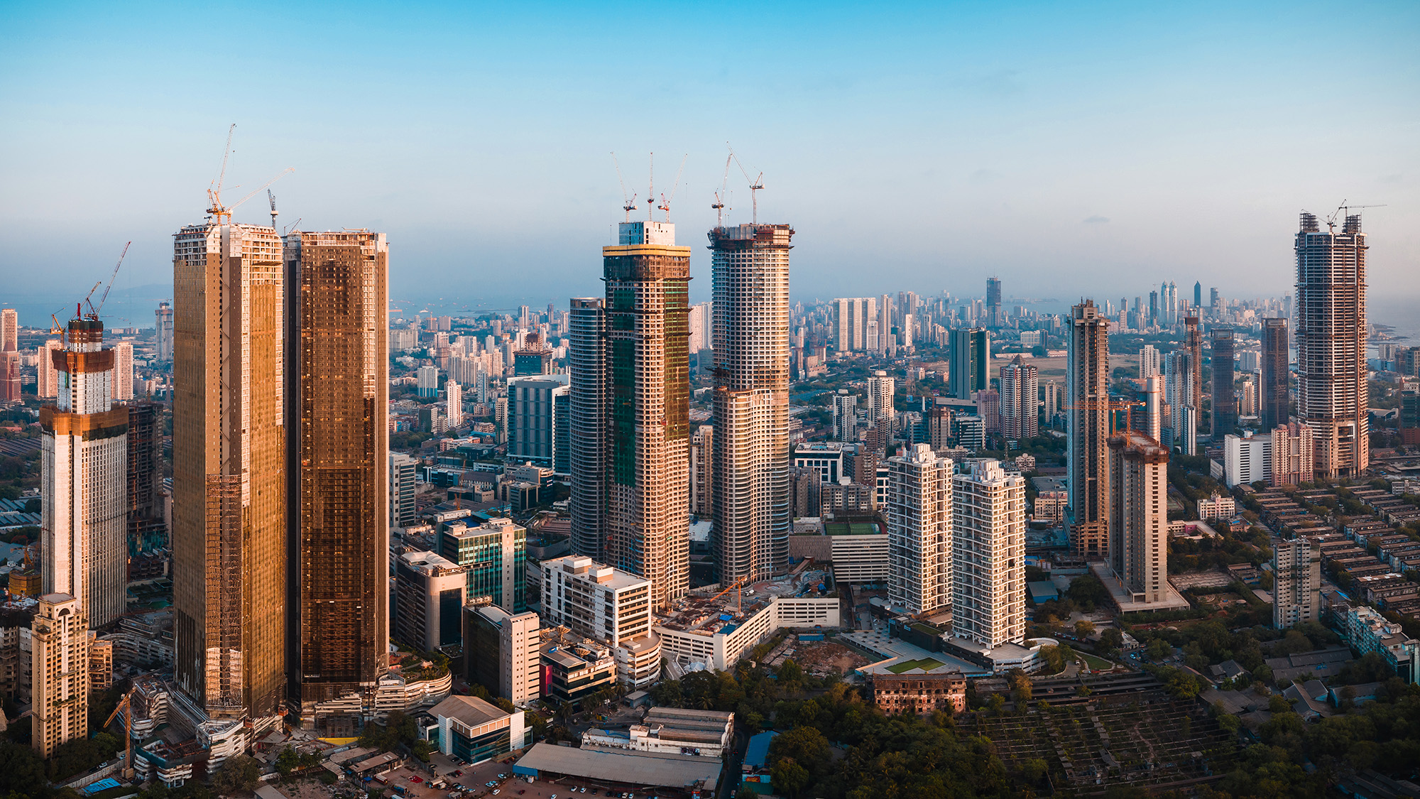 Skyscrapers under construction in South Mumbai