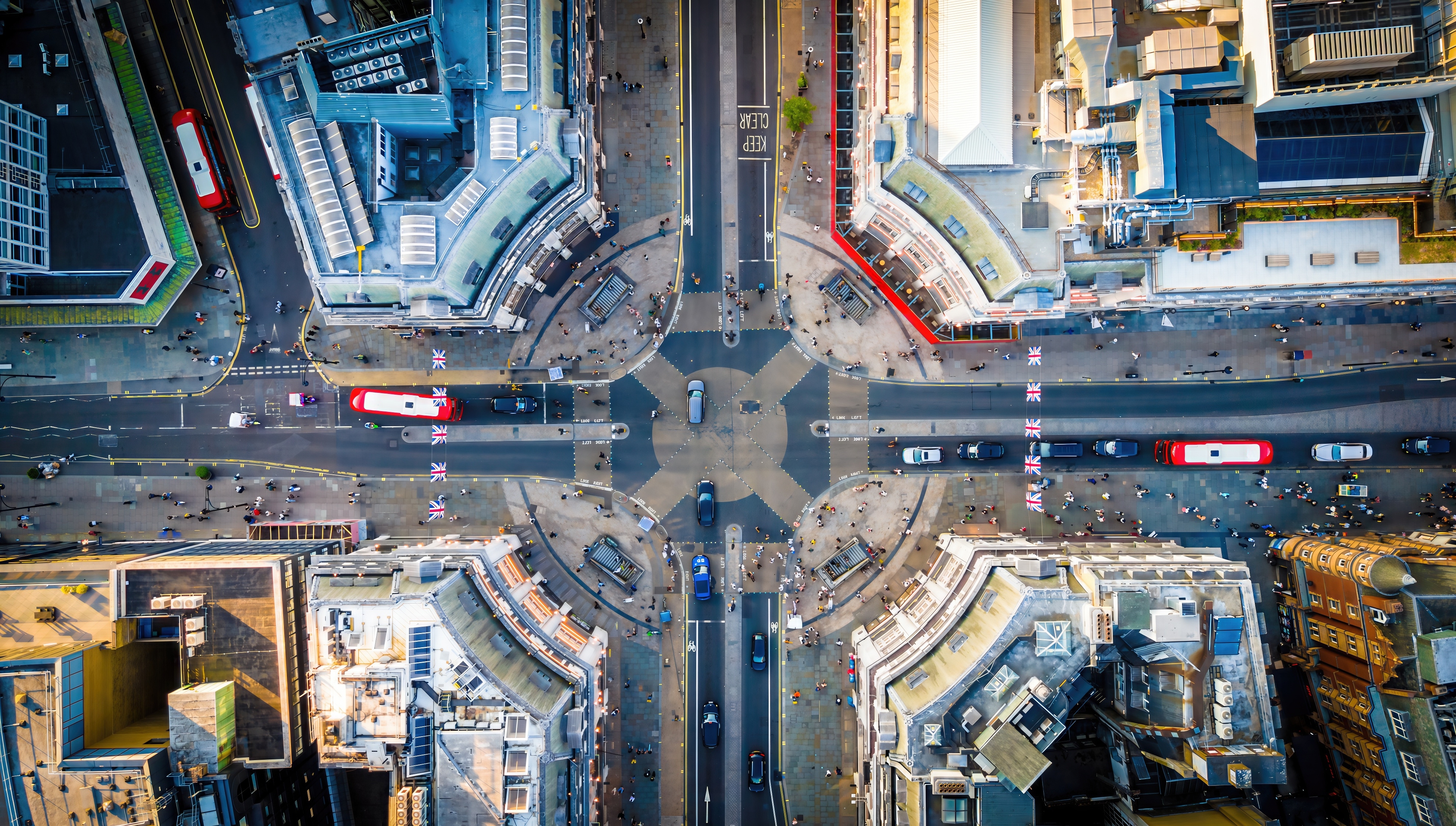 2651052015 London, UK - 1 June 2025: Oxford Circus area, London’s major shopping and business hub, with busy roads, classic buildings, and red buses. Perfect for travel, retail, and urban lifestyle projects