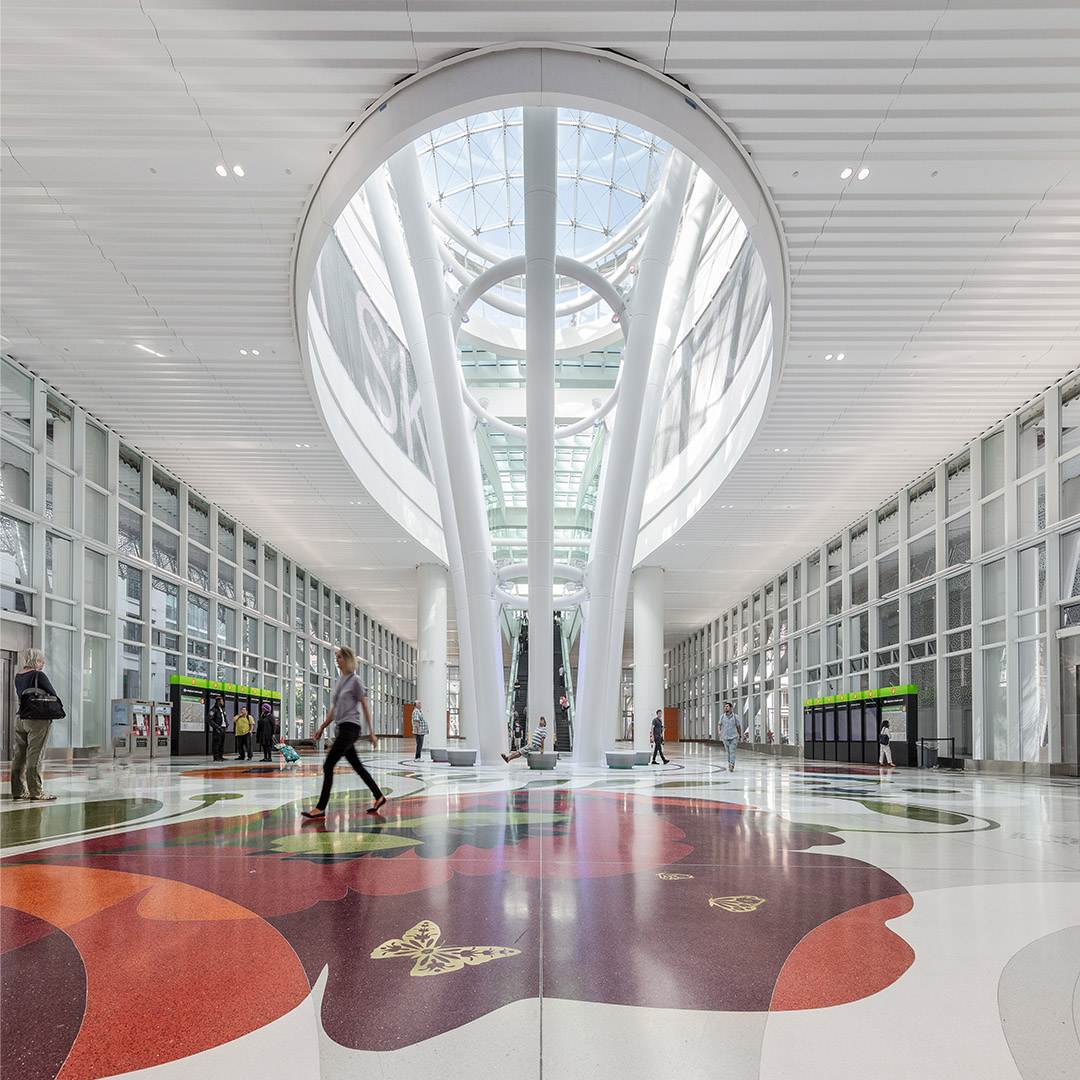 Salesforce Transit Center inside terminal