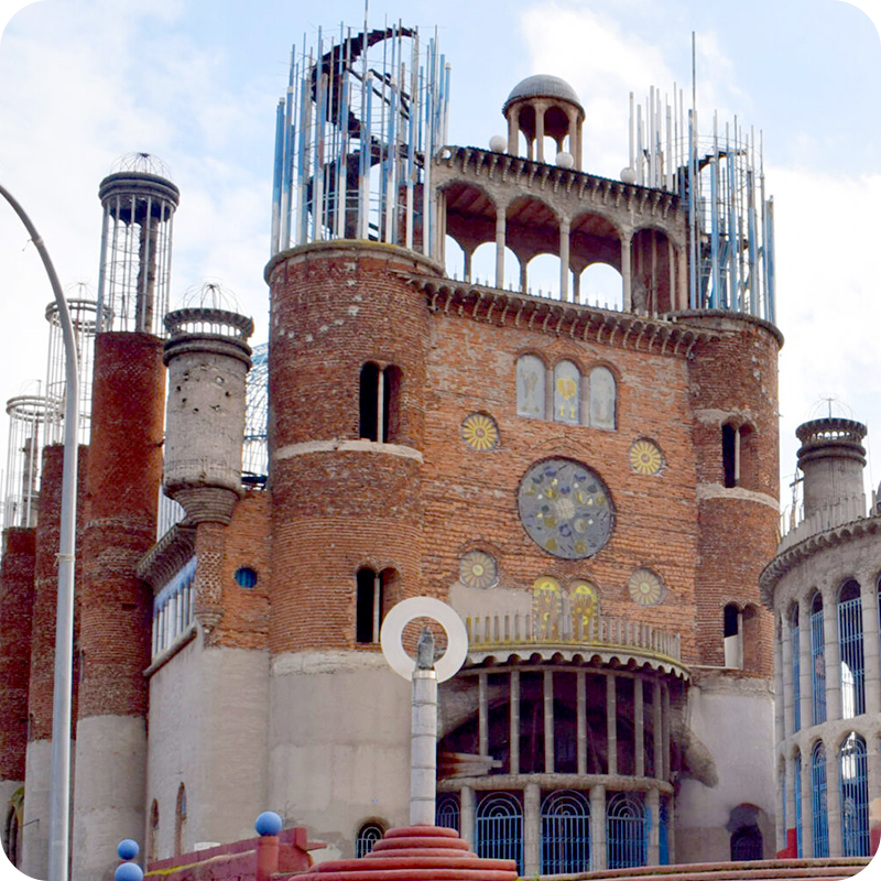 Cathedral made from scrap materials