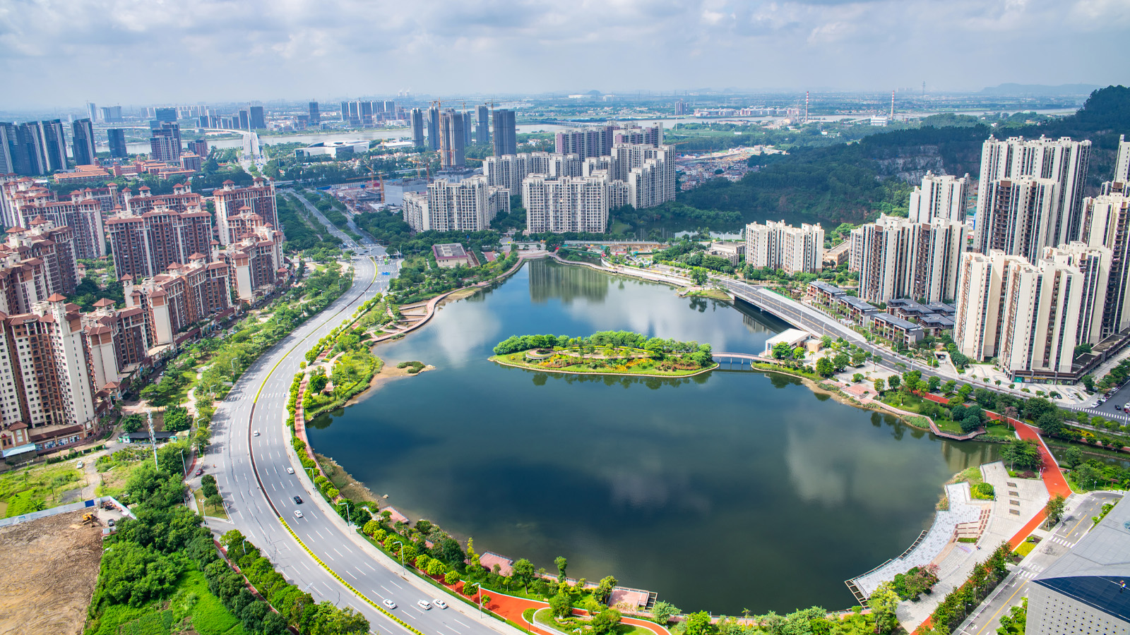 Scenery of Phoenix Lake Park, Nansha, Guangzhou, China; Shutterstock ID 1822104245; Purchase Order: -