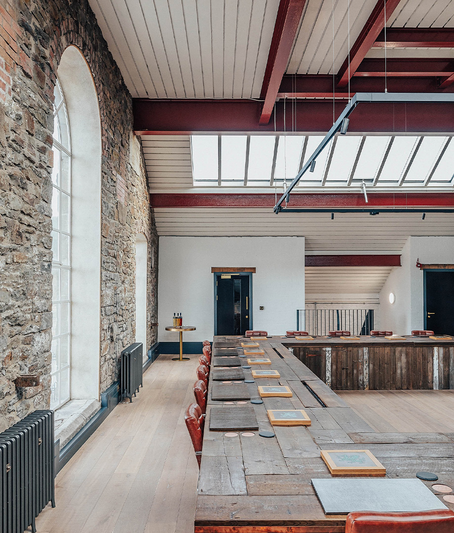 Photo of the dining room at Penderyn Distilley