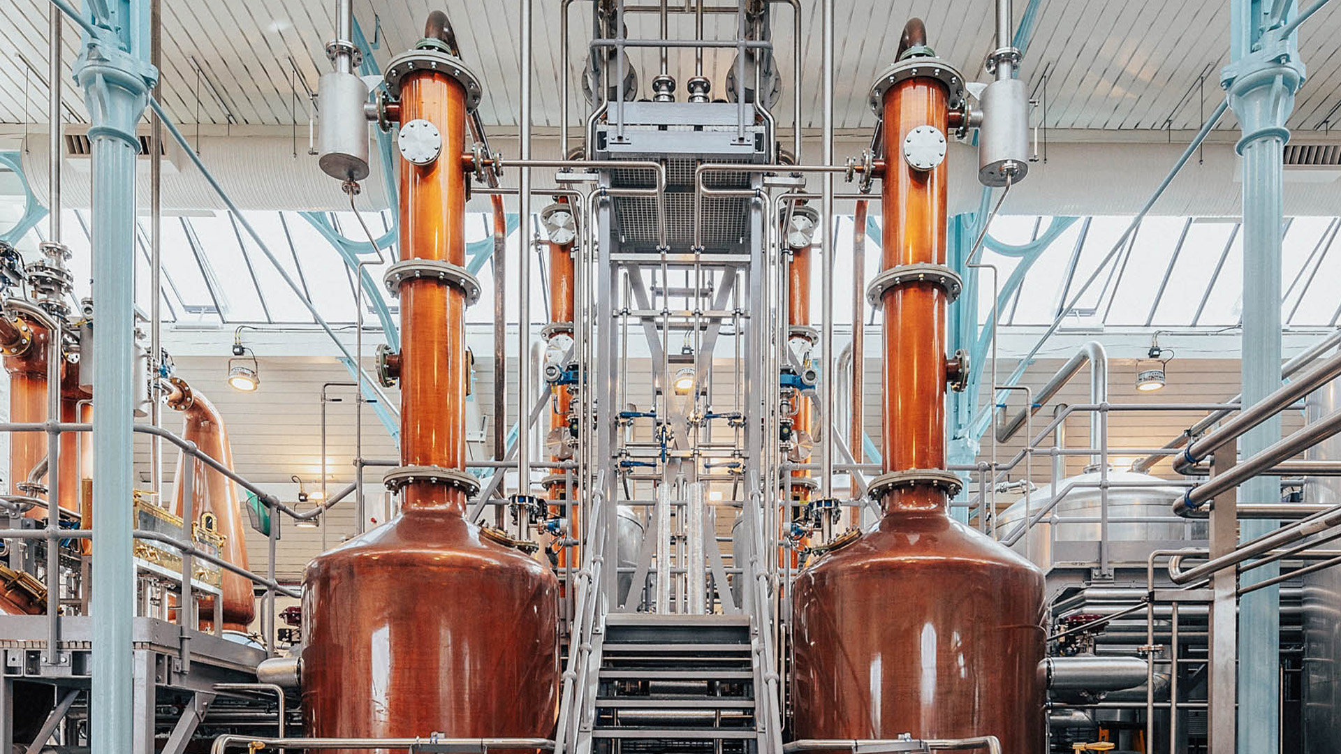 Copper pipes Penderyn Distillery 
