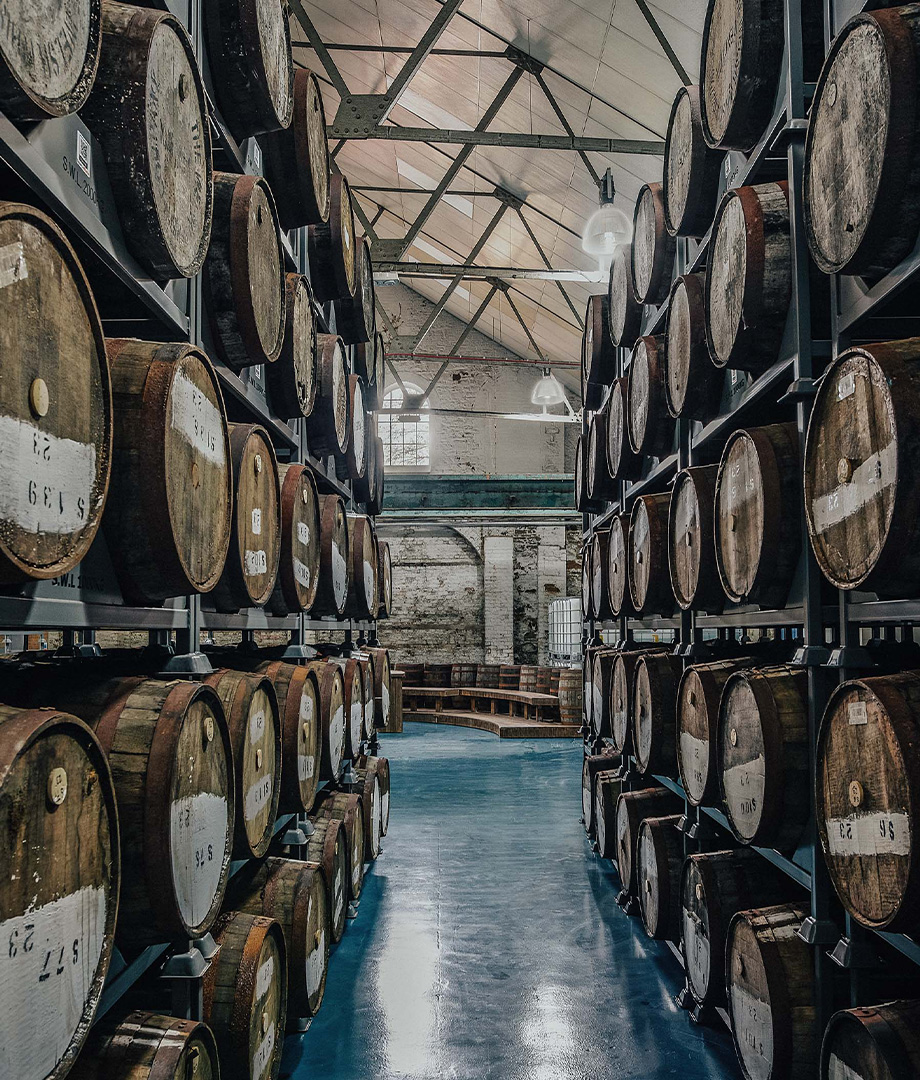 Photo of barrels at Penderyn Distilley