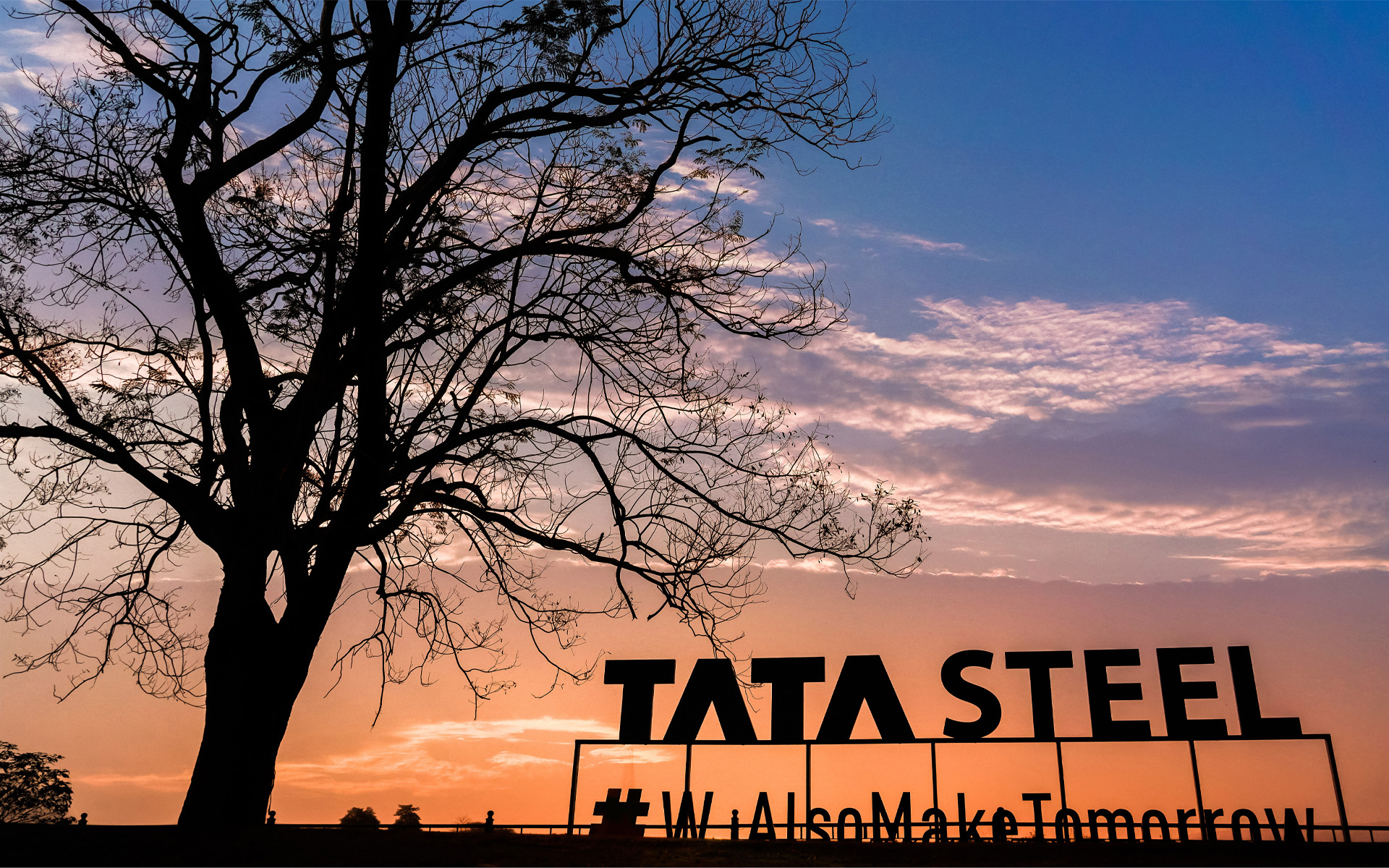 Jamshedpur, Jharkhand, India - January 29 2020: Tata steel logo at Jubilee park, silhouette background; Shutterstock ID 2001320240