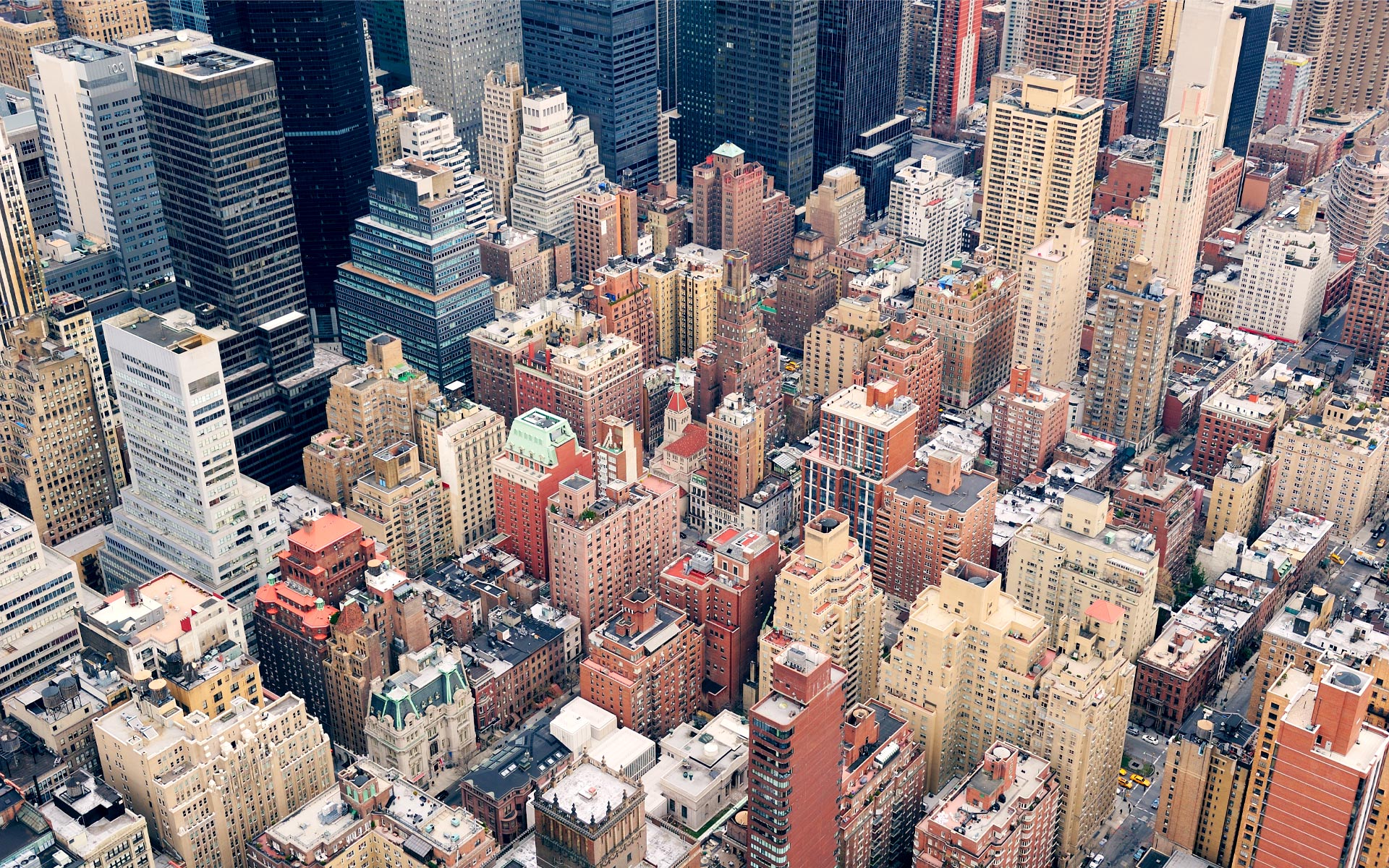 Aerial photo of Manhattan skyline