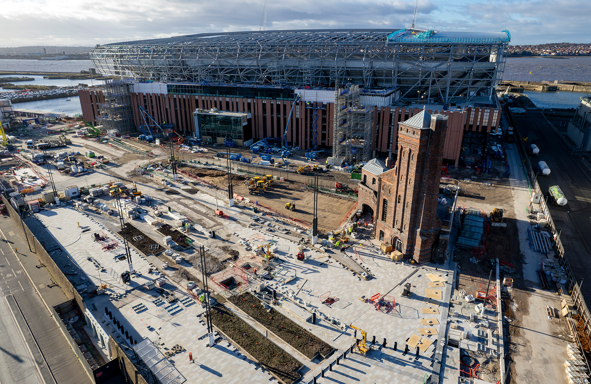 Construction site of new Everton Stadium