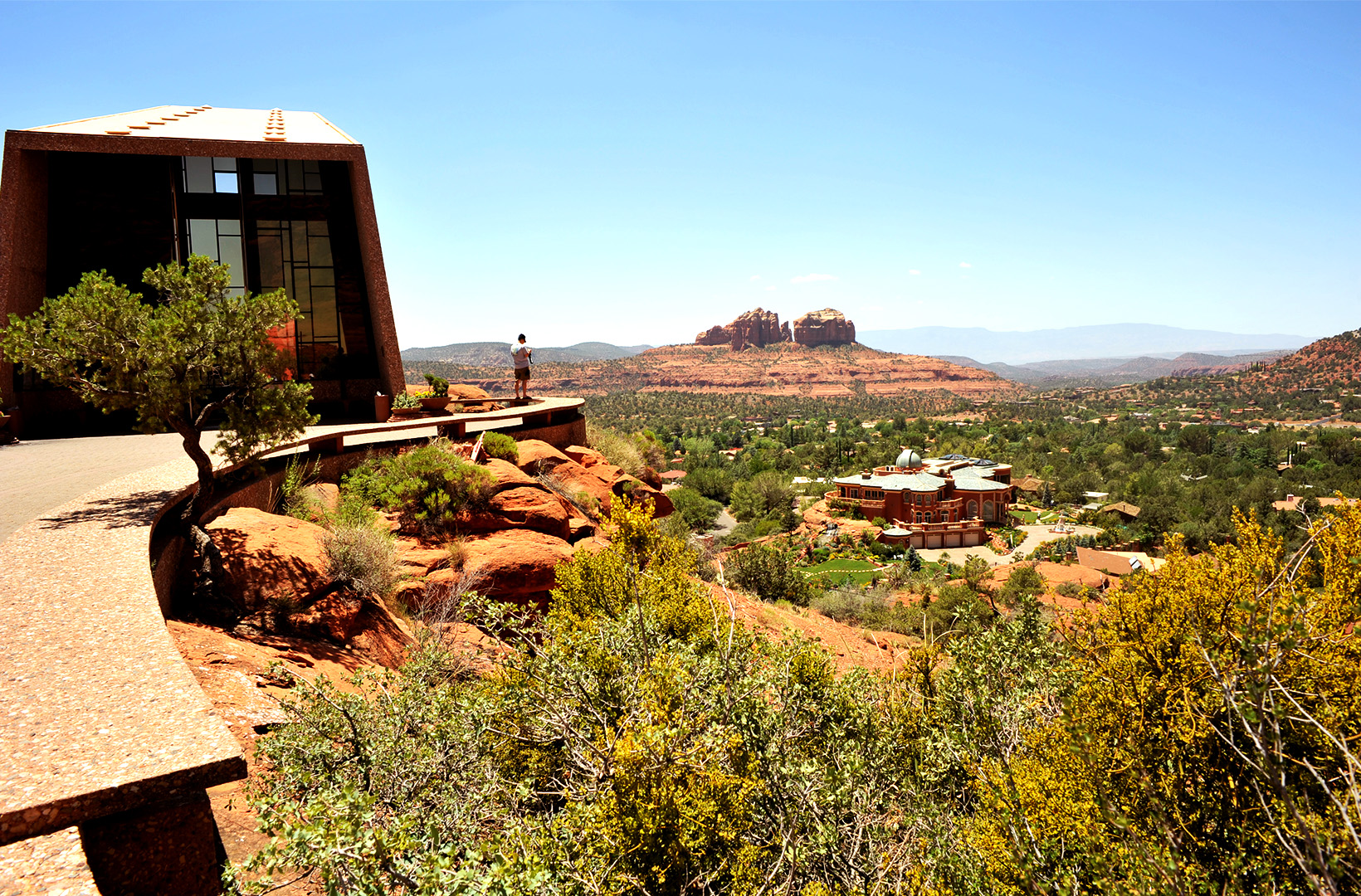 Chapel of the Holy Cross, Sedona, Arizona Platform looking out over Arizona desert