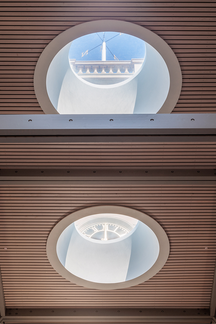Sheerness Dockyard Church roof Circular window on roof