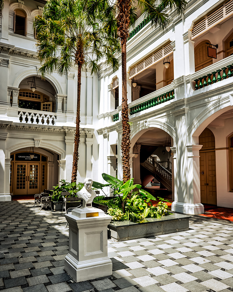 Interior of Raffles Hotel, Singapore Photo of the interior of Raffles Hotel, Singapore