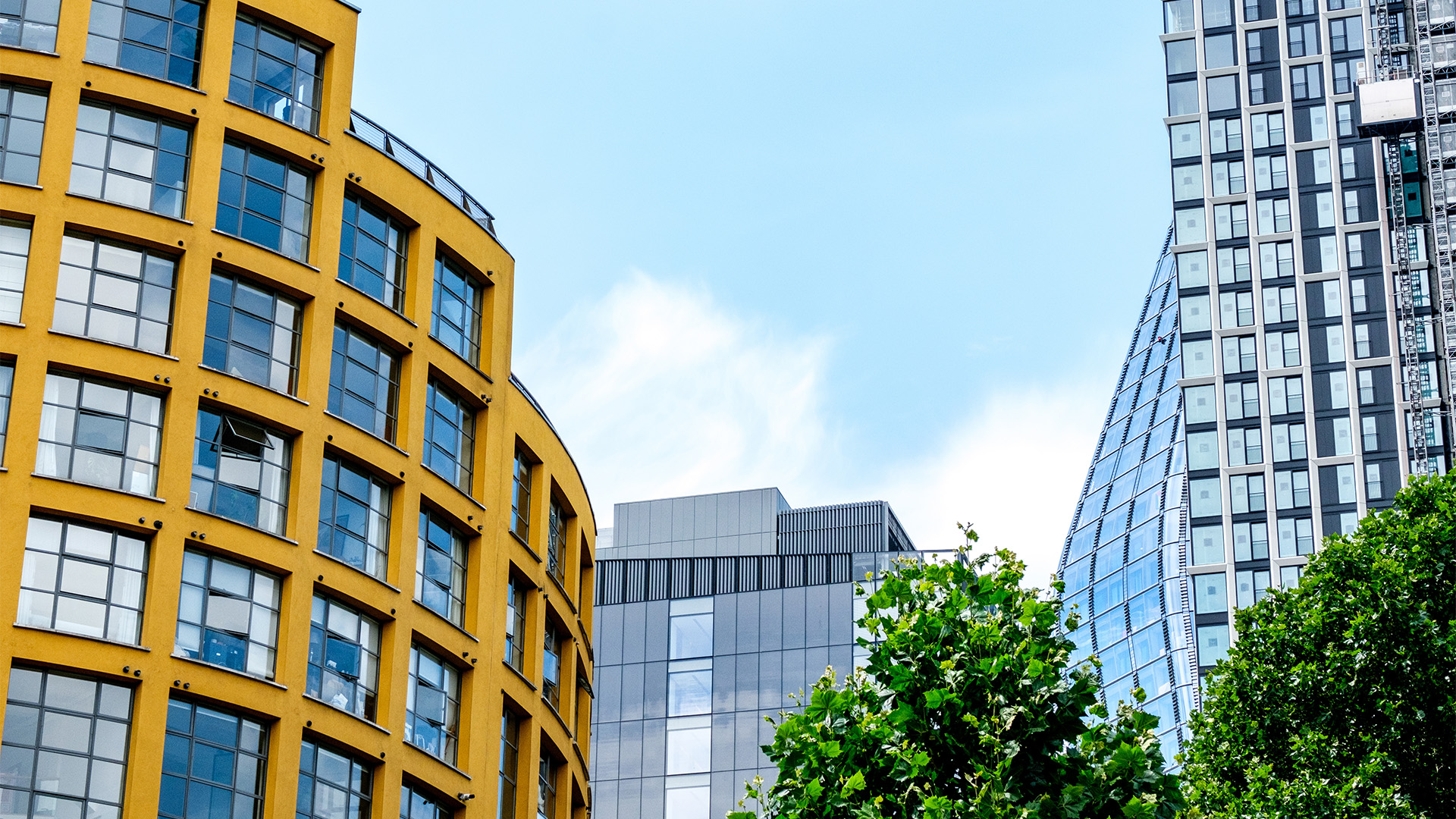 Contrasting buildings
