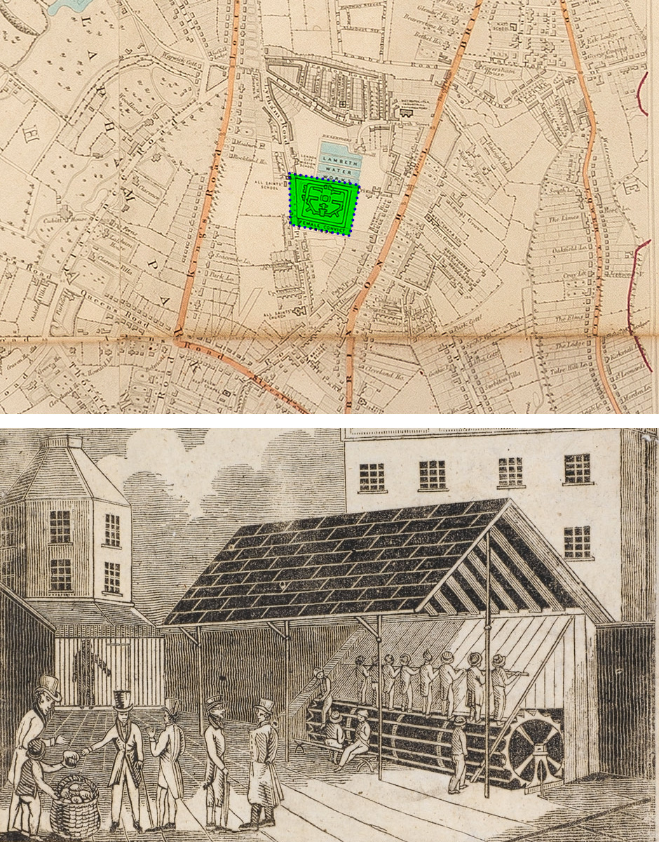 Comparison of archive London map and Brixton Prison