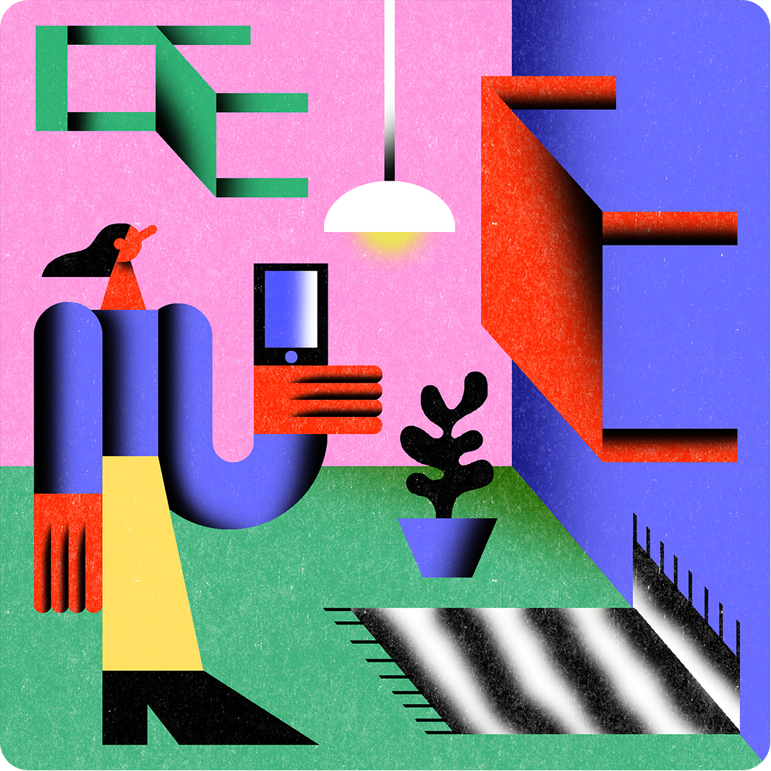 AI property listings by ZEBU Person standing in room that's filled with furniture in the wrong places