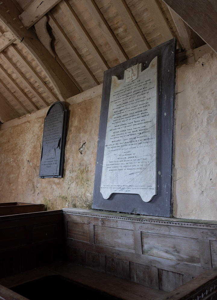 Tablet inside a church