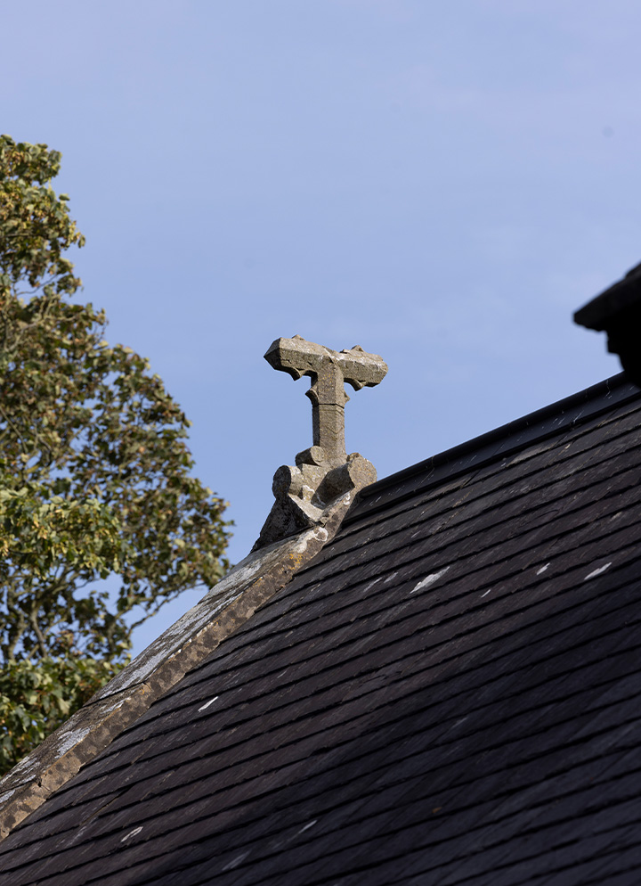 Broken church cross