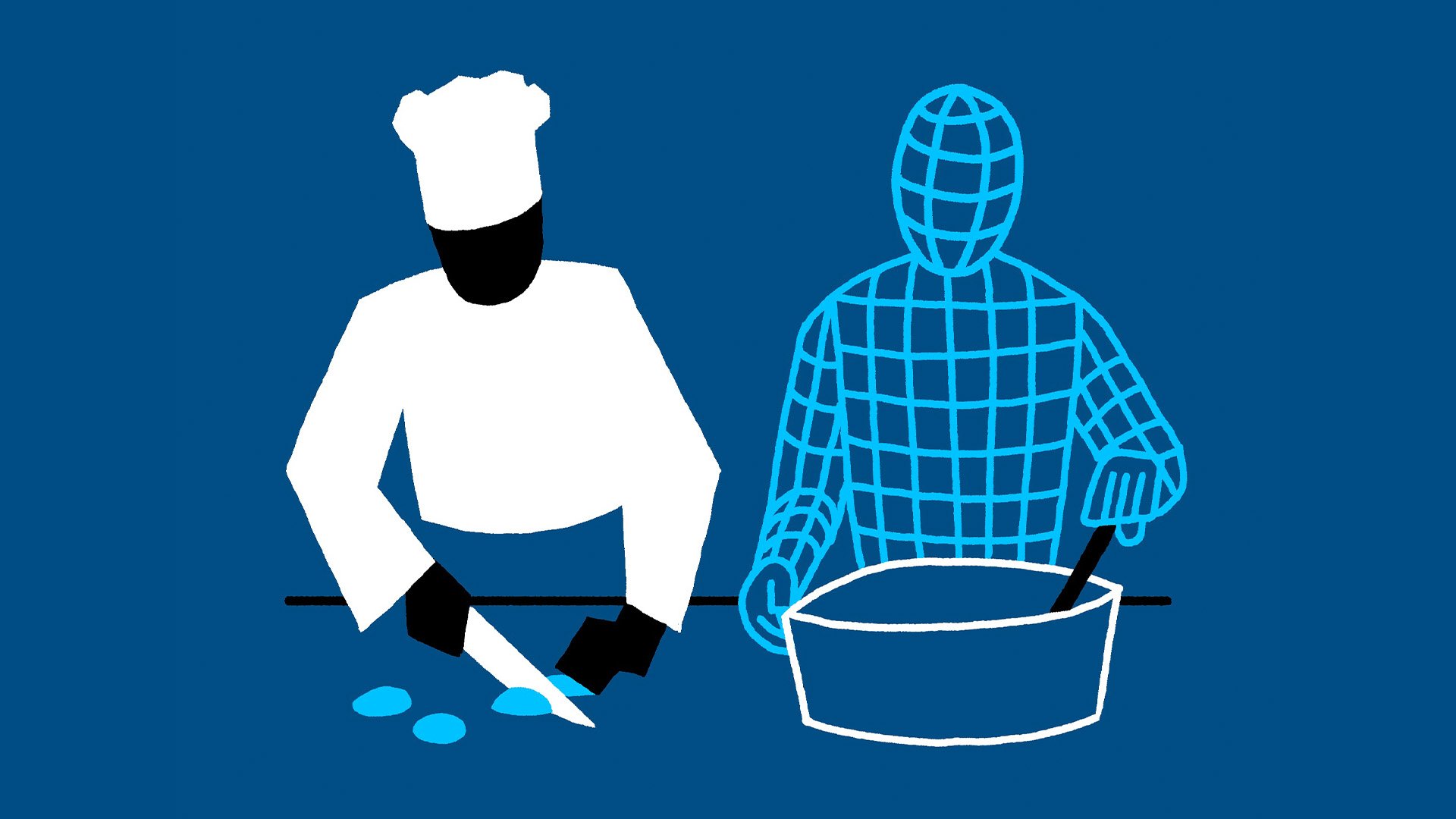 A chef guides AI