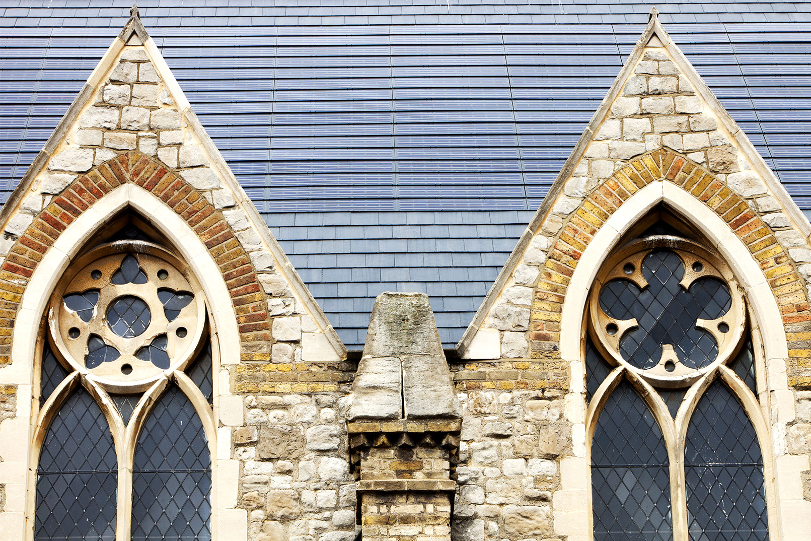 Solar panel tiled Church roof Solar panels on roof of Church
