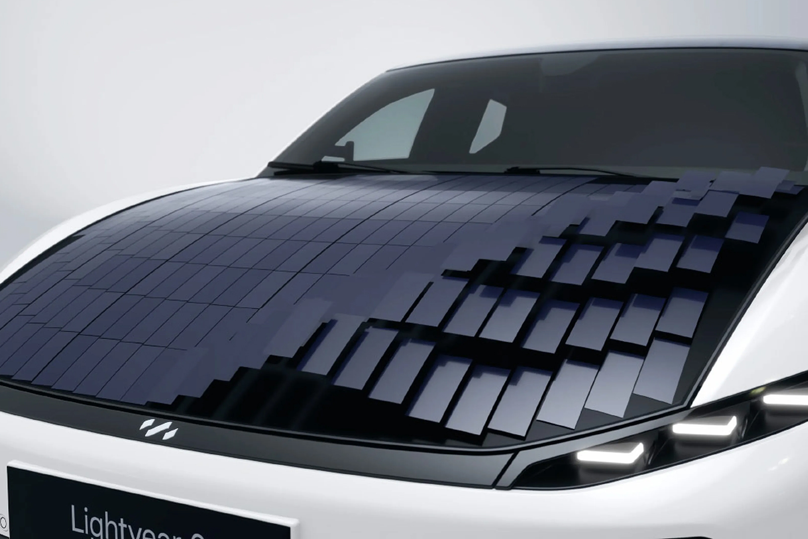 Solar panel bonnet lightyear Car bonnet made of solar panels