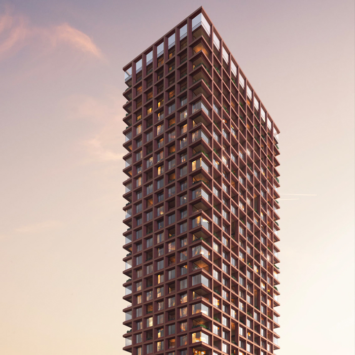 Wooden skyscraper
