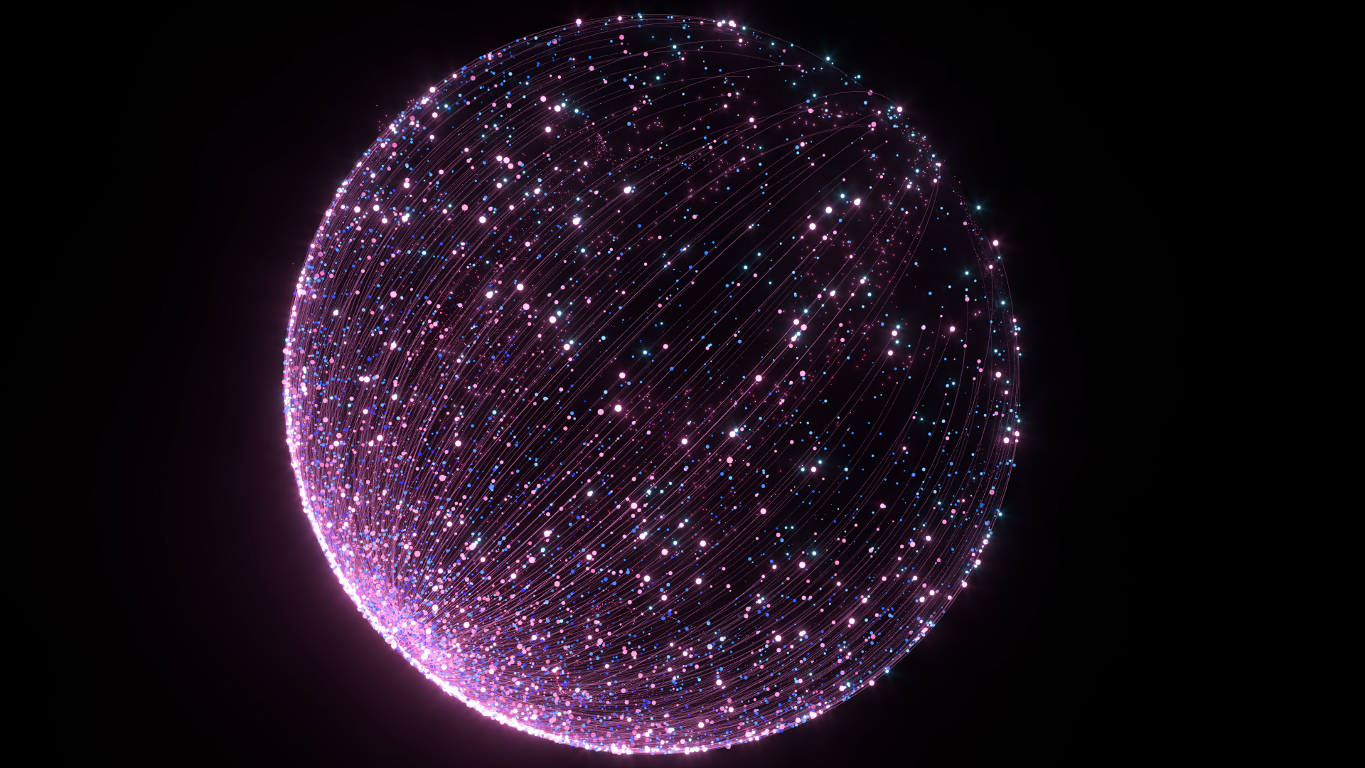 Abstract sphere of lights