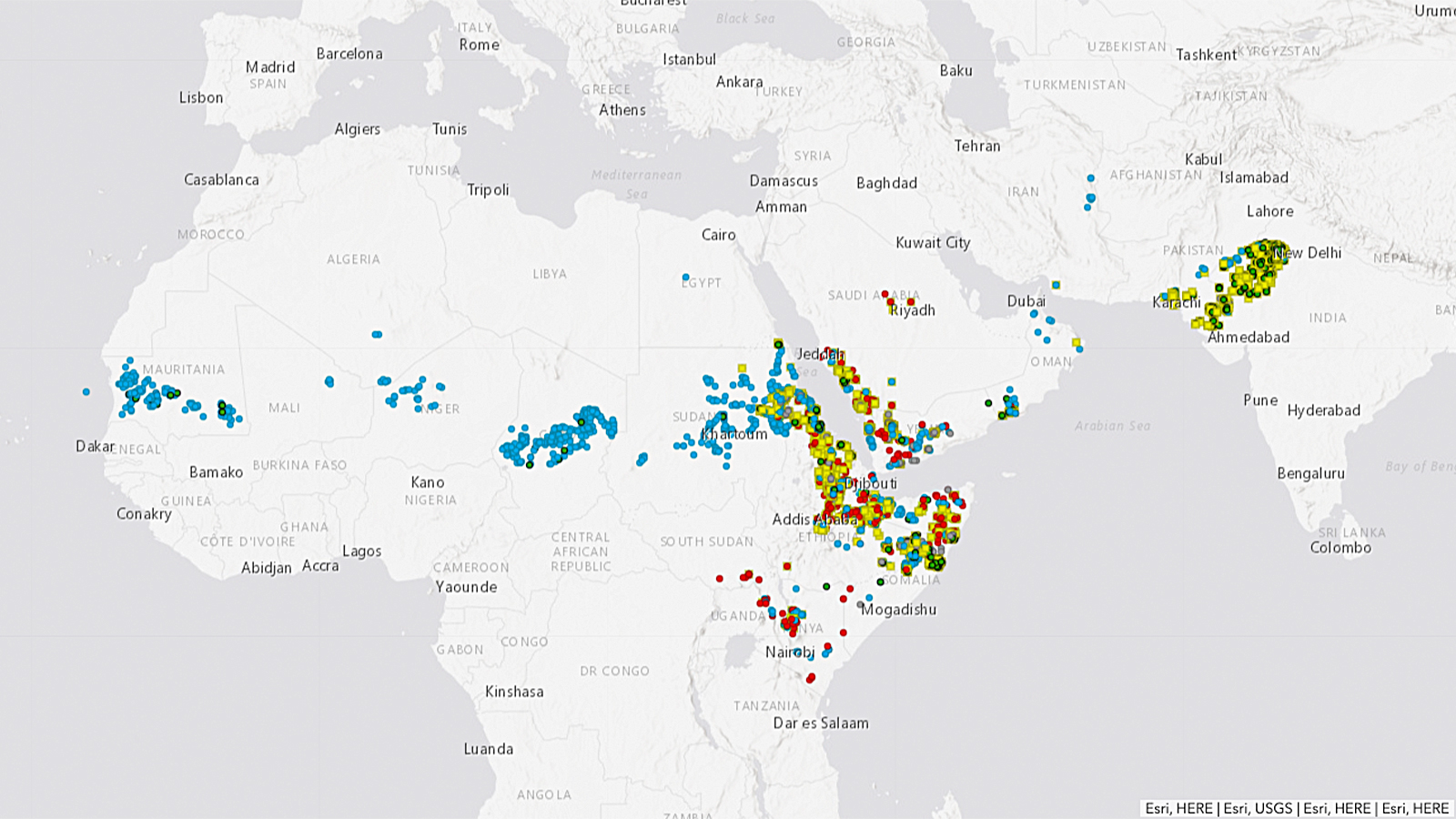 Interactive map of Locus activity from FAO