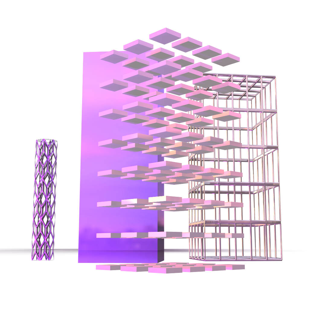 3D illustration of buildings