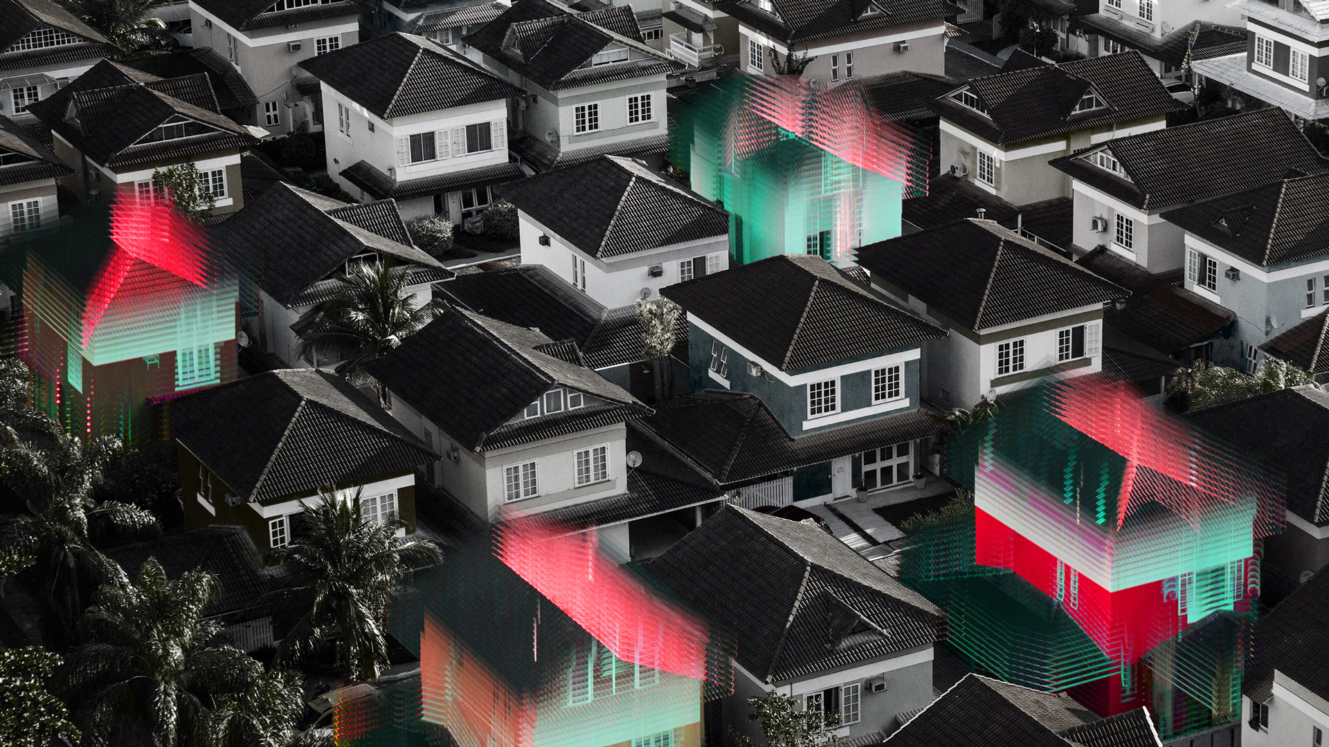 Illustration of digital suburbs