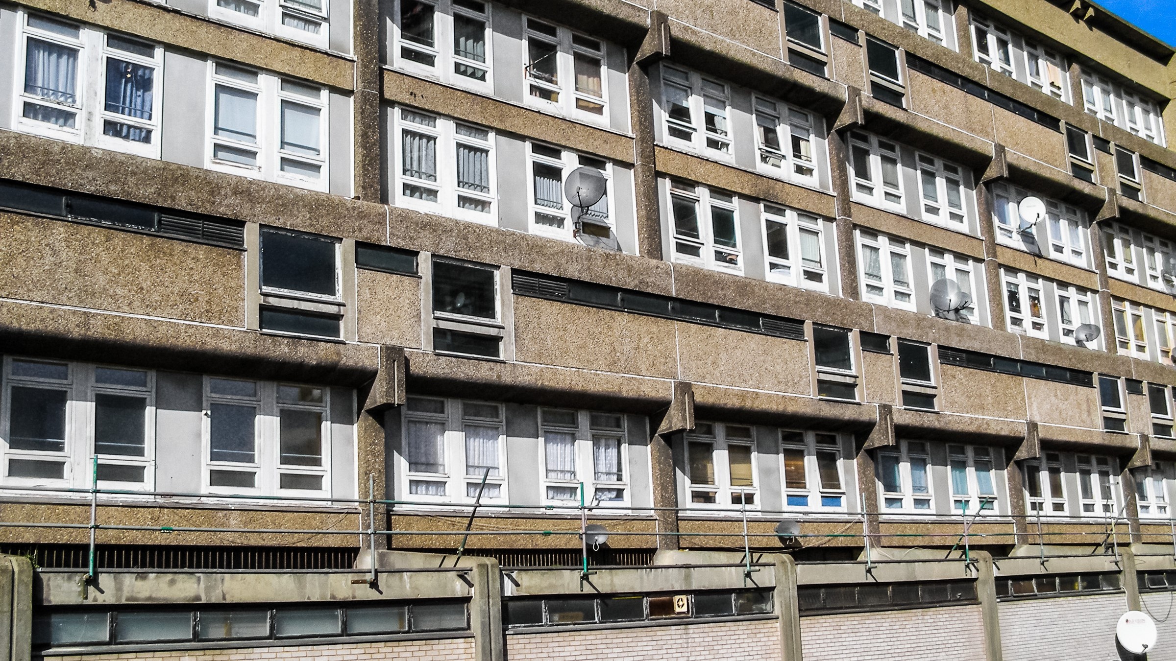 Close up of block of flats