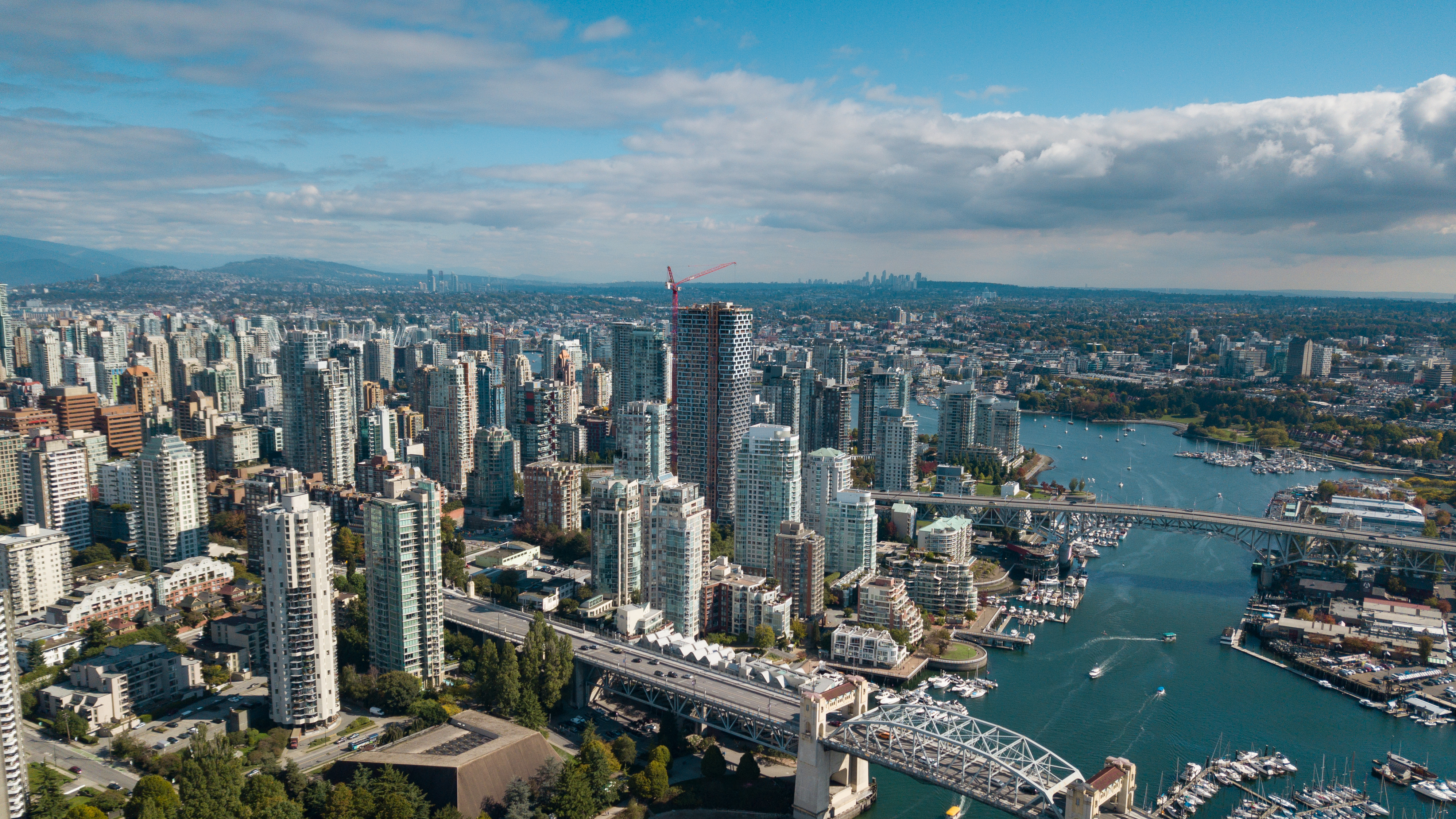 Vancouver,BC,Canada-Sep 26th, 2018 Ariel view of the beautiful city of Vancouver with a view of its port and Yachts.; Shutterstock ID 1189316668; purchase_order: NA; job: CJ Rob Wilson Oct 21; client: ; other: 