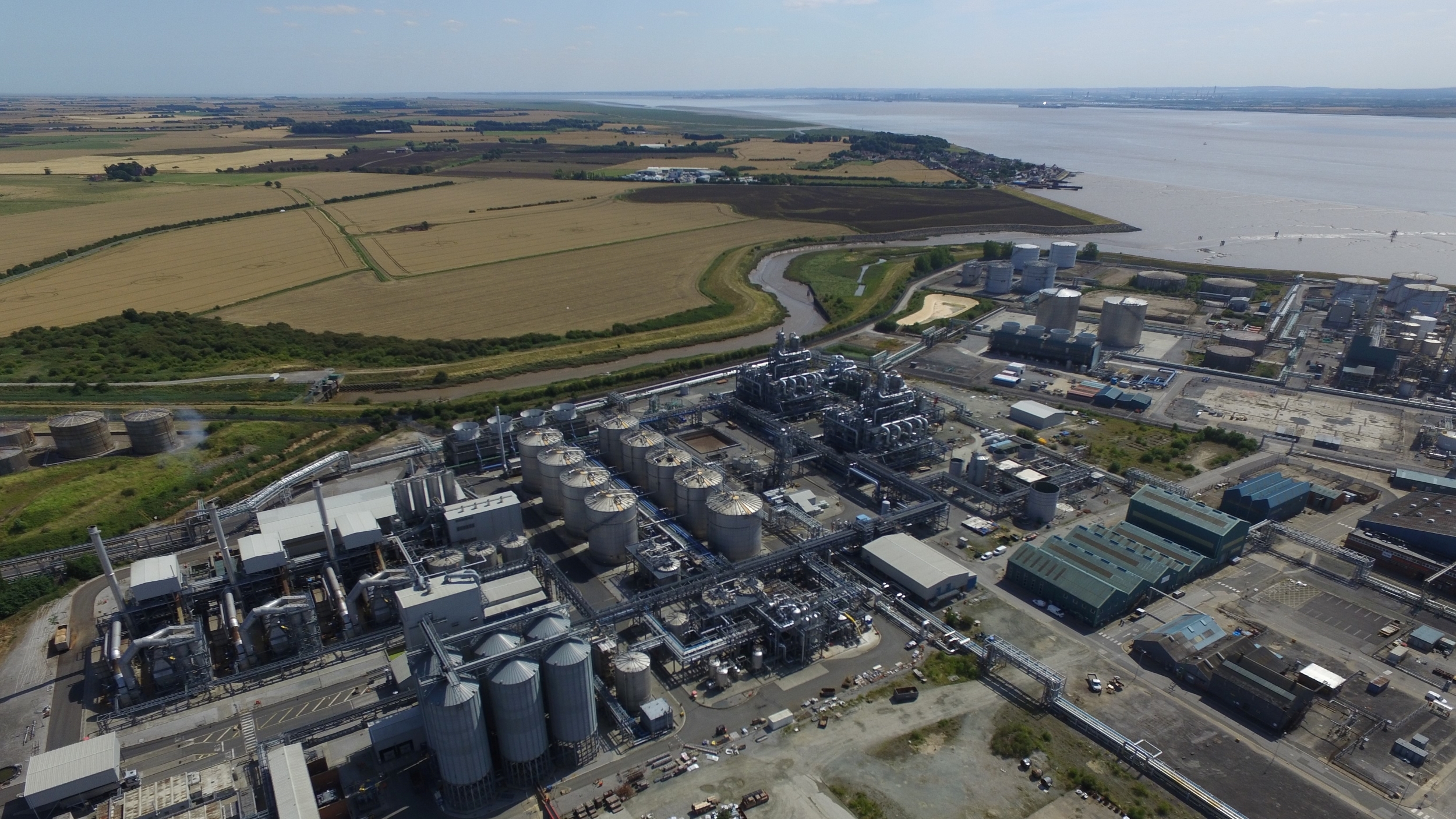 Overhead shot of Saltend Chemicals Park, Hull