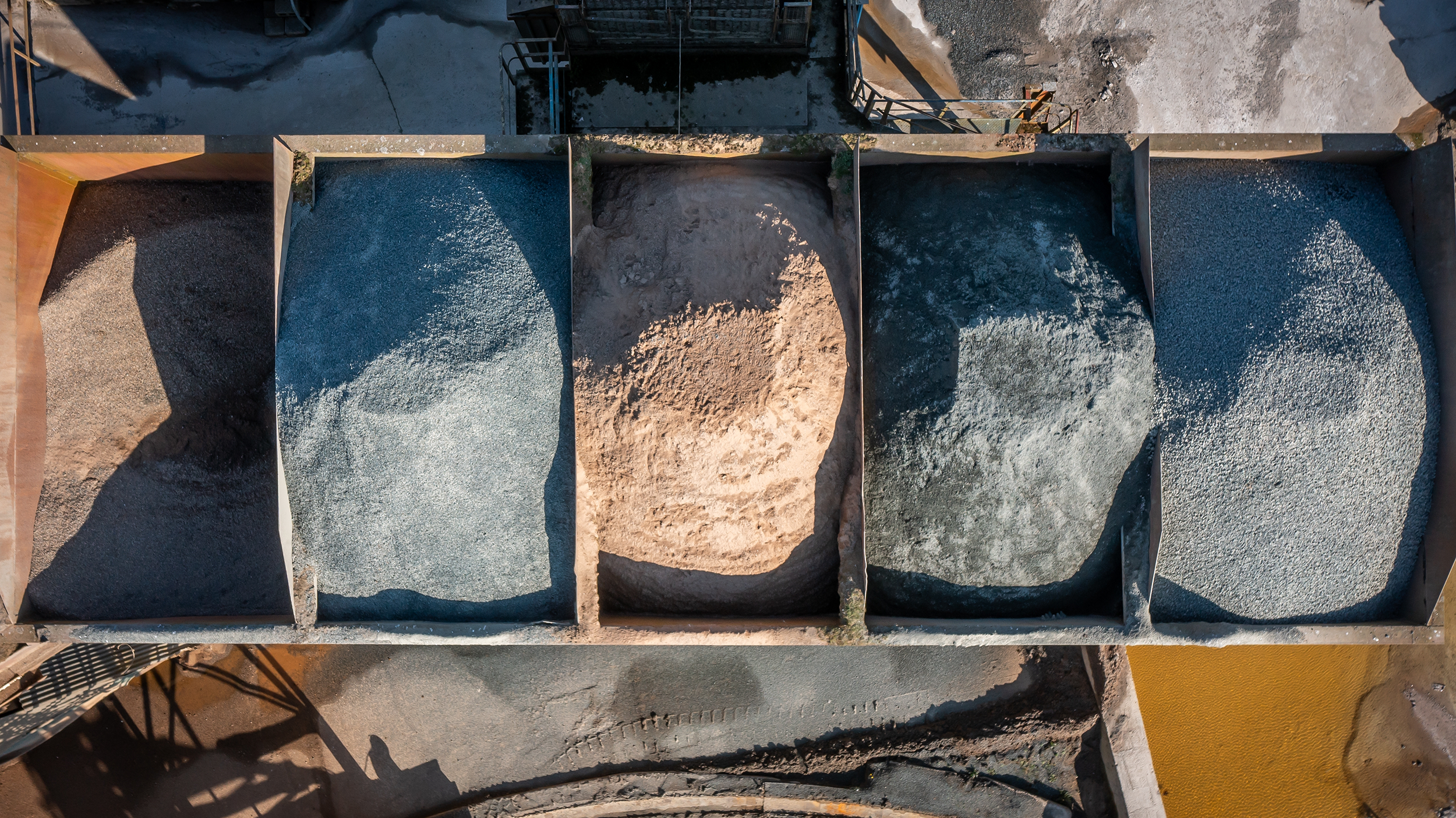 Young Cuthbert hero aggregates stored in bins