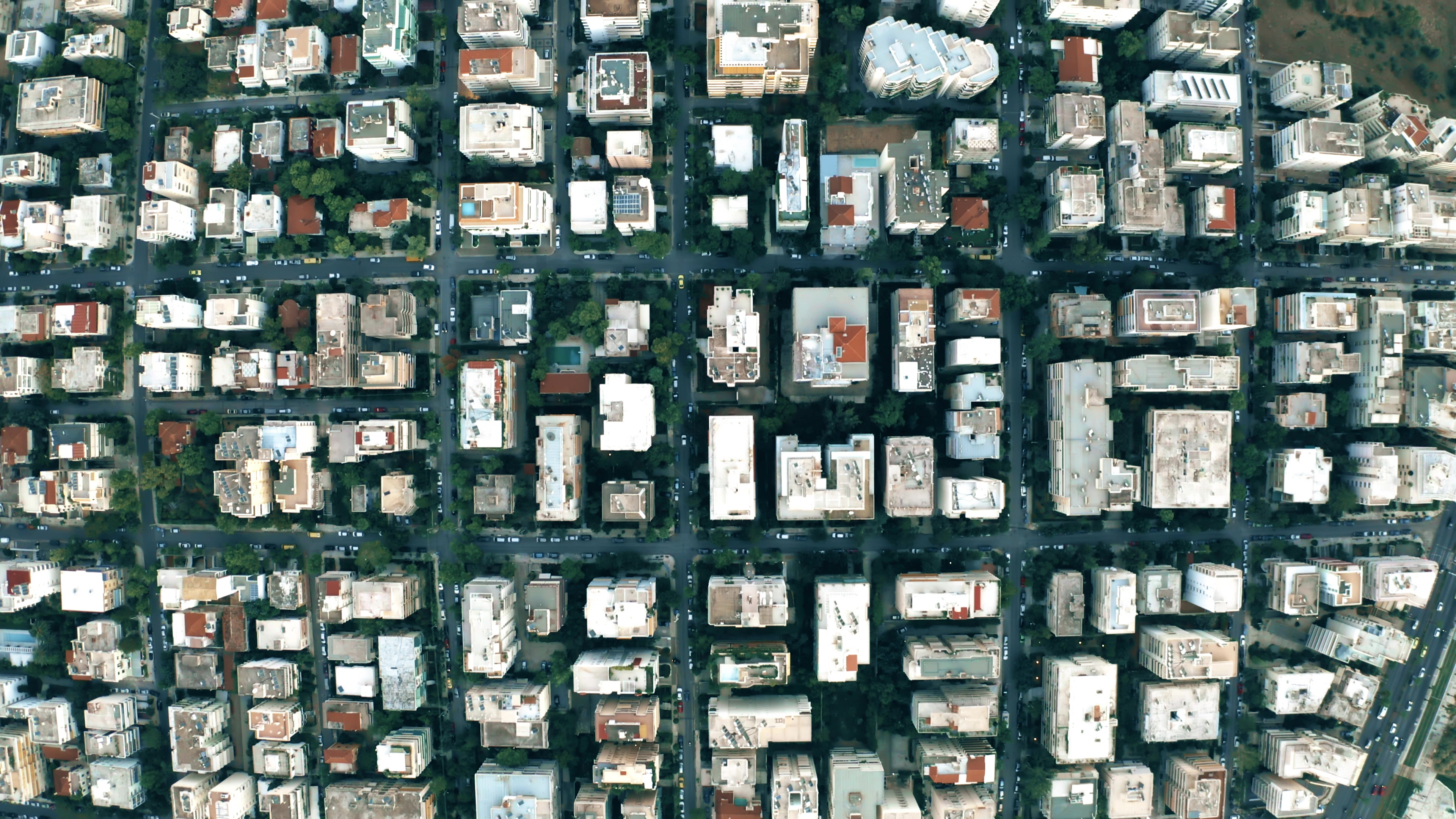 Aerial top down view of rectangular streets and buildings grid in Athens, Greece; Shutterstock ID 1520729576; Purchase Order: na; Job: Brian Ward_editorial_August