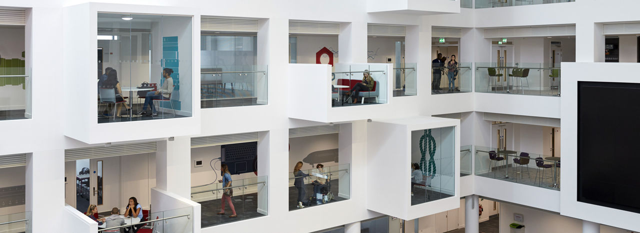 Interior shot of modern university