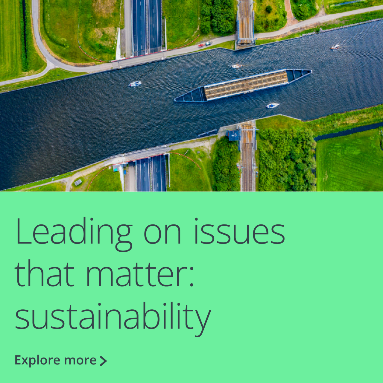 Section 6: Leading on issues that matter: sustainability